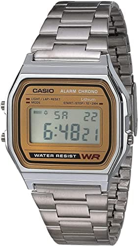 Casio Vintage A158WEA-9CF Casual Classic Digital Gold Bracelet Watch | Classic casual styling, easy-to-read display