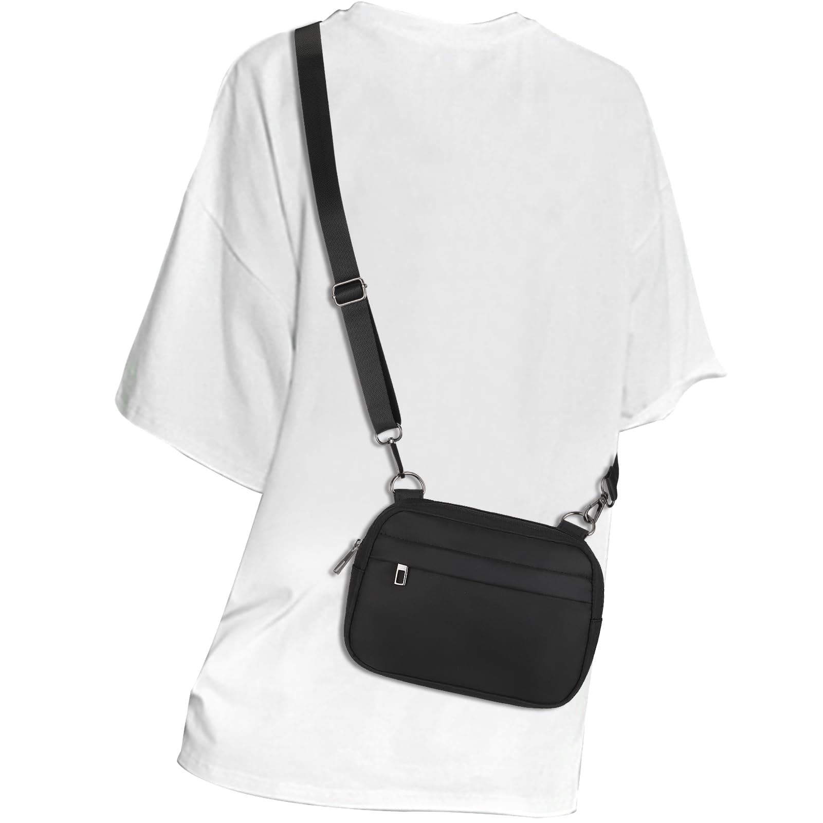 MAXTOP Small Crossbody Bags for Women Belt Bag Fanny Pack with Adjustable Strap Black Small Crossbody Bag