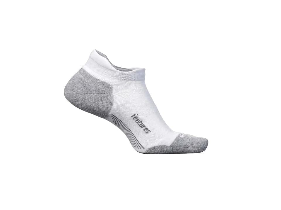 Feetures Elite Max Cushion No Show Tab No Show Socks Shoes White 1 : LG (US Men's Shoe 9-12 - Women's Shoe 10-13), Spandex/Polyester/Nylon