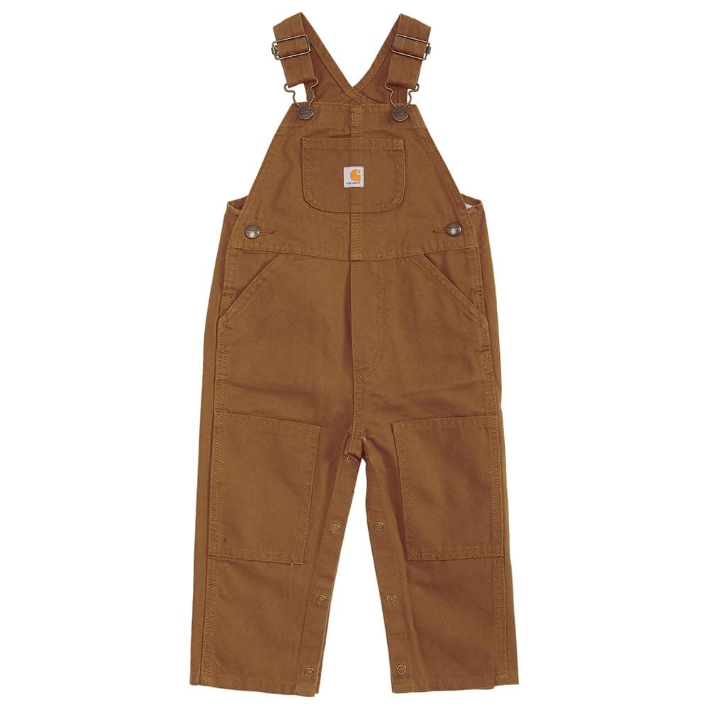 Carhartt Kid's CM8609 Loose Fit Canvas Bib Overall - Boys 2T Carhartt Brown