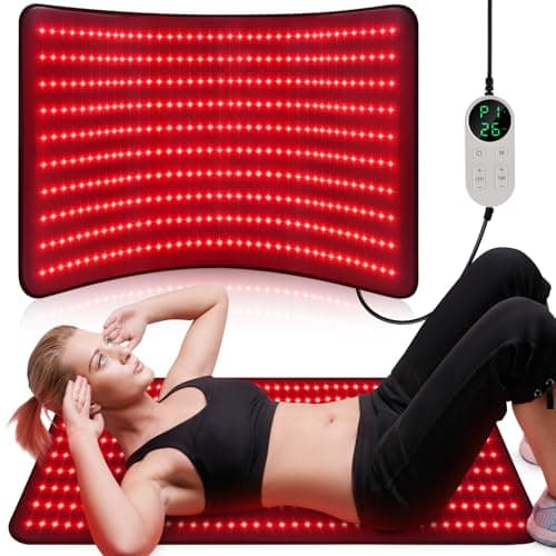 Pedete Red Light Therapy Mat for Body, 39โโ x 24โโLarge Near Infrared Light Therapy with Timer, 660nm 850nm Home Red Light Therapy Blanket for Back Belly Shoulder Muscle Joint (Red Max)