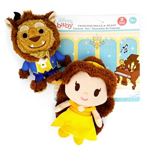 KIDS PREFERRED Disney Baby Cuteeze Beauty and The Beast Belle and Beast Stuffed Animal Plush Toys 2 Piece Set for Baby and Toddler Boys and Girls - 6 Inches
