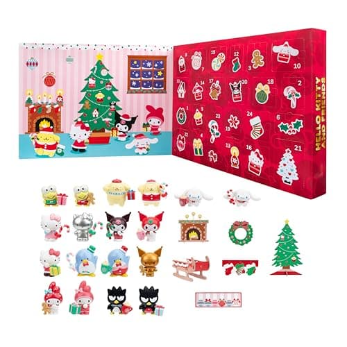 Hello Kitty® and Friends 2025 Holiday Advent Calendar - 18 Figures with Mix & Match Accessories - 24 Surprises - Kids and Sanrio Fans Ages 6+