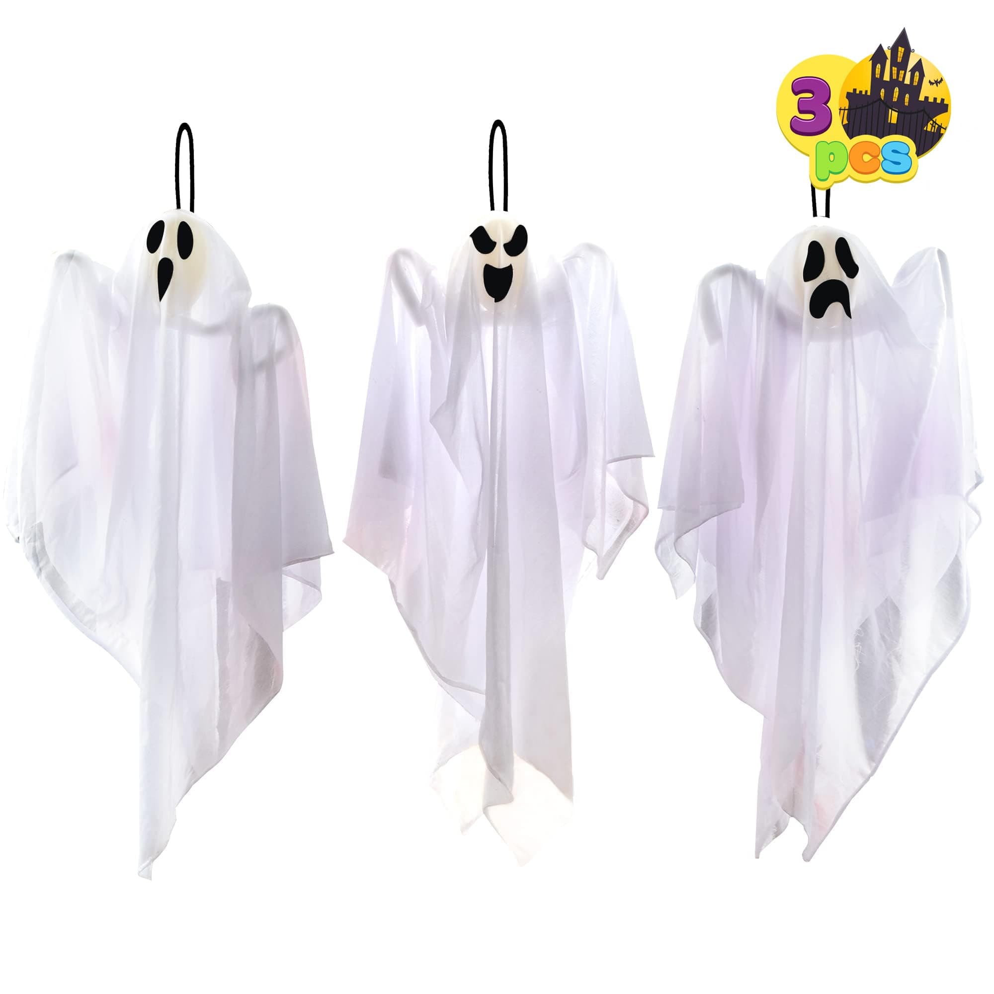JOYIN 3 PCS Halloween Party Decoration 27.5" Hanging Ghosts, Cute Flying Ghost for Front Yard Patio Lawn Garden Party Décor and Holiday Decorations