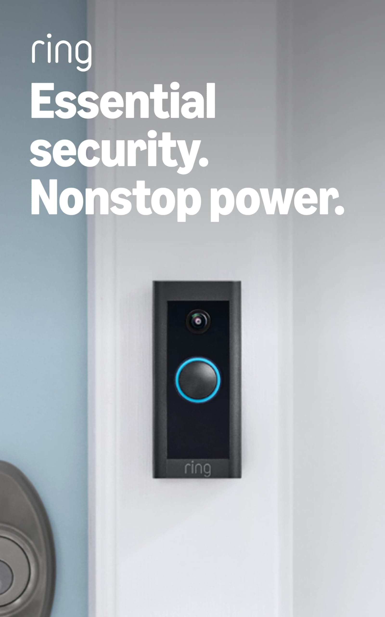 Ring Video Wired Doorbell (newest model), Home or business security, Two-Way Talk, advanced motion detection, HD camera and real-time alerts to monitor your front door (wiring required) 1 doorbell Doorbell Only