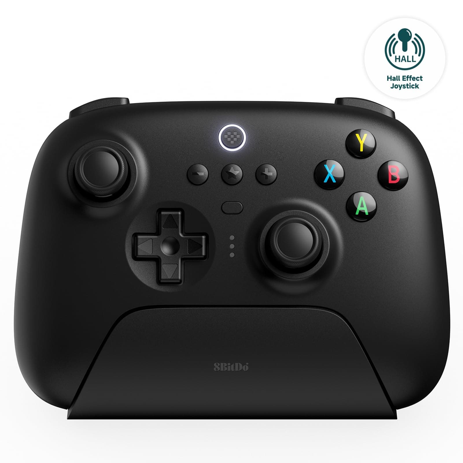 8Bitdo Ultimate 2.4G Wireless Controller, Hall Effect Joystick Update, Gaming Controller with Charging Dock for PC, Android, Steam Deck & Apple (Black) 2.4G Edition Black