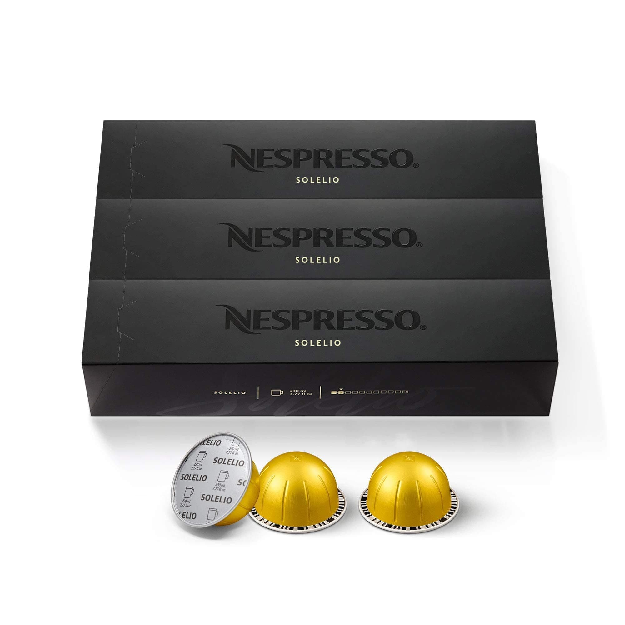 Nespresso Capsules Vertuo, Solelio, Mild Roast Coffee, 30-Count Coffee Pods, Brews 7.8 oz Solelio 30 Count (Pack of 1)