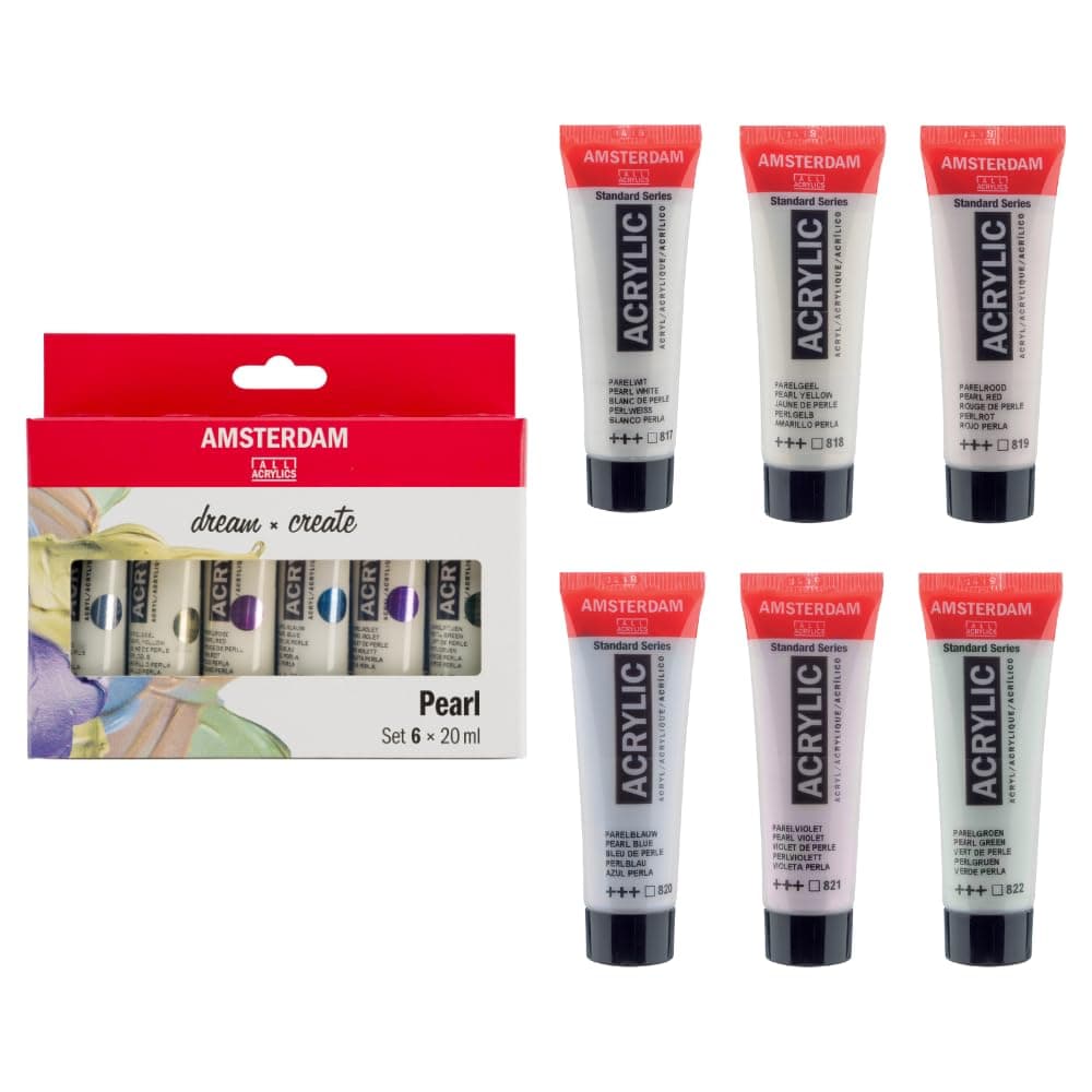 Amsterdam Acrylic Standard Series Paint Set 6x20ml, Pearl