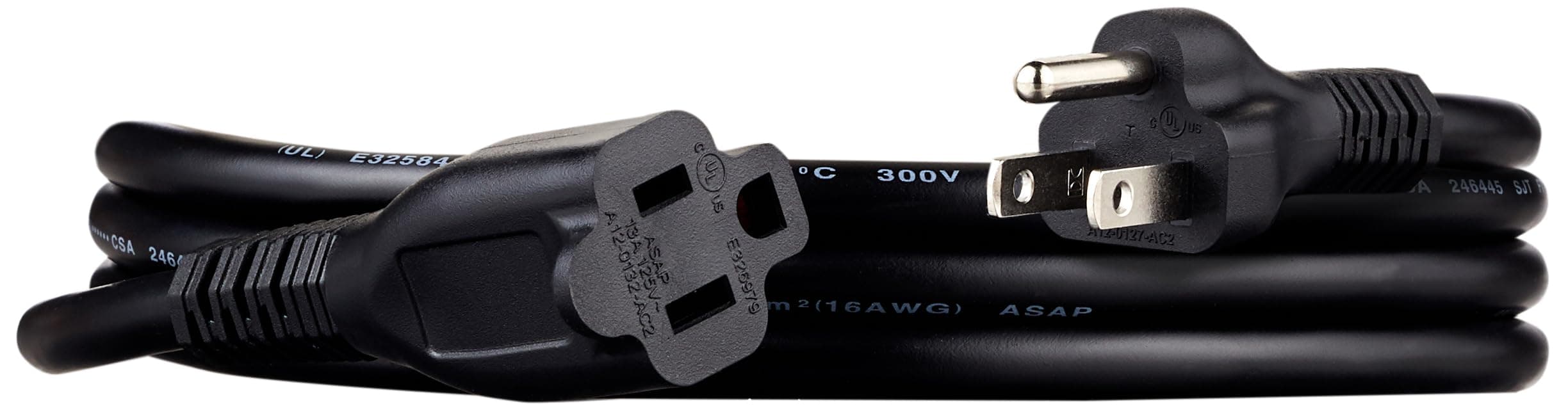 Amazon Basics Extension Cord, 6 Ft, 3 Prong Outlet Extender, Indoor Extension Cord, 13 Amps, 125V, Black Black 6 Ft 1-Pack Extension Cord