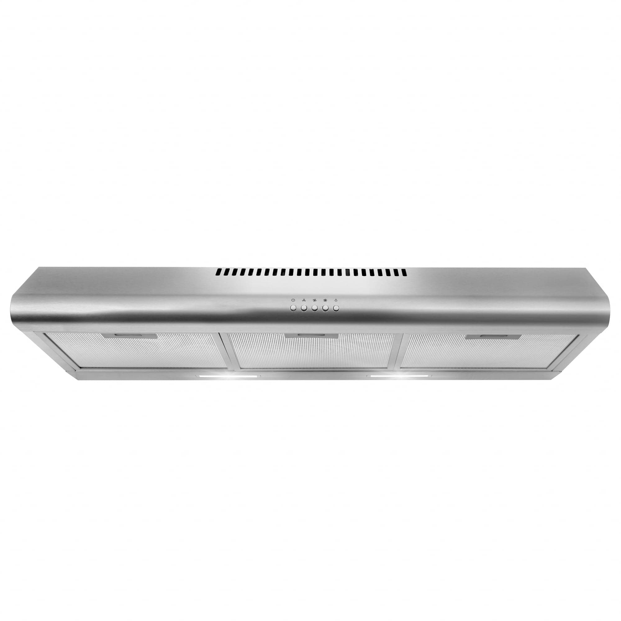 COSMO COS-5MU36 36 in. Delta Collection Ducted Under Cabinet Range Hood, Button Controls, Reusable Filters, LED Lights, Stainless Steel Stainless Steel 36 inch
