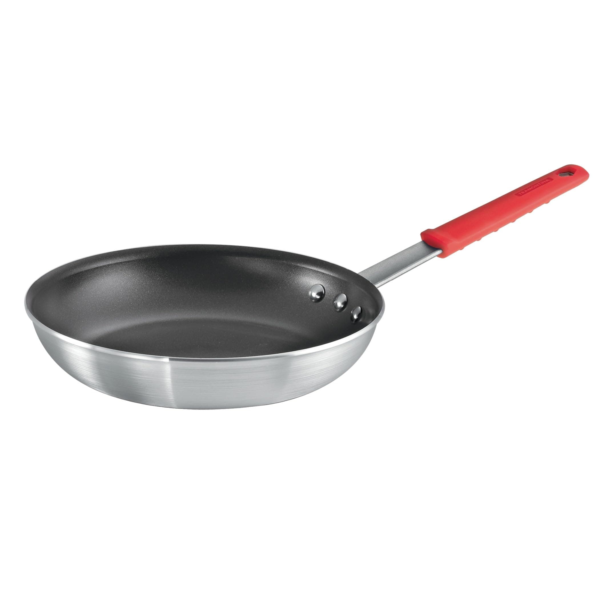 Tramontina Professional 10-Inch Non Stick Frying Pan, Heavy-Gauge Aluminum Skillet with Reinforced Nonstick Coating, Red Handle, Dishwasher and Oven Safe Nonstick (Red handle) 10 Inch