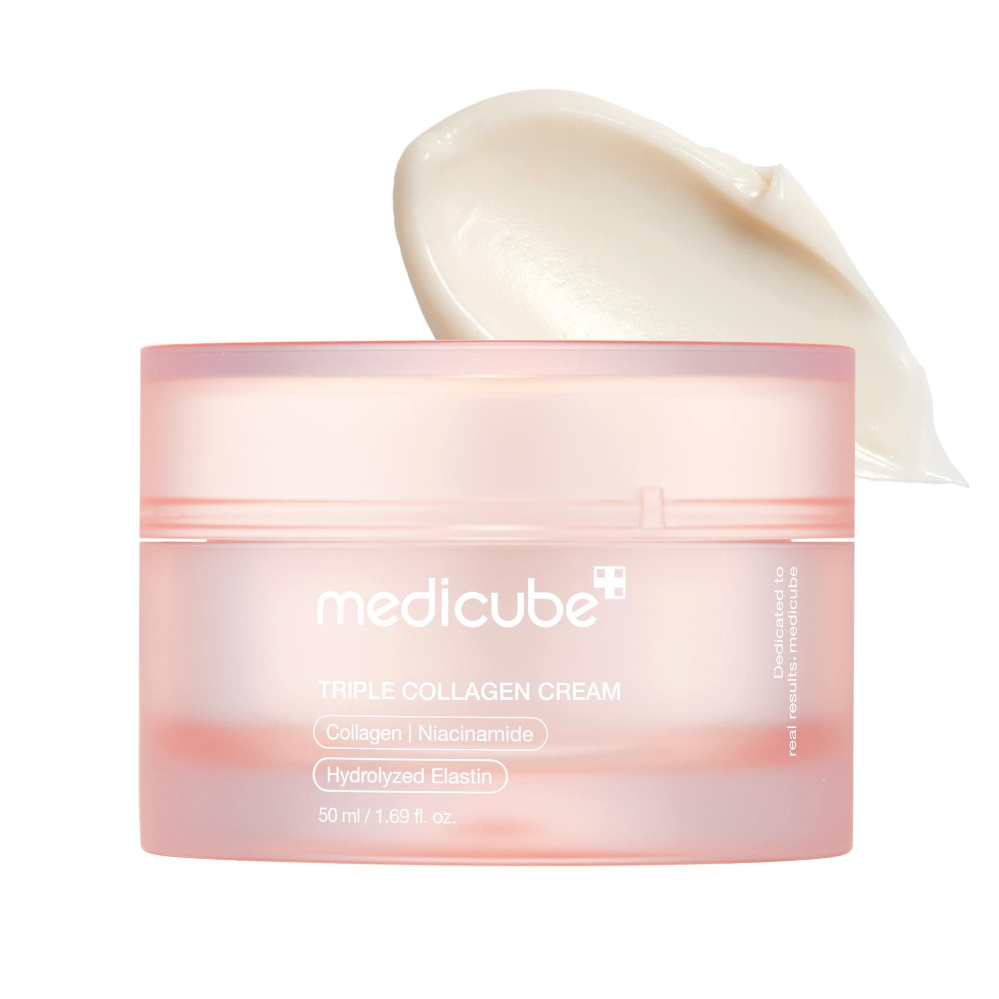 medicube Triple Collagen Cream - Hydrating & Firming Moisturizer with Hyaluronic Acid, Premium Elastin, Shea Butter - Wrinkle Care & Boosts Elasticity - Korean Skincare, 1.69 oz 1.69 Fl Oz (Pack of 1)