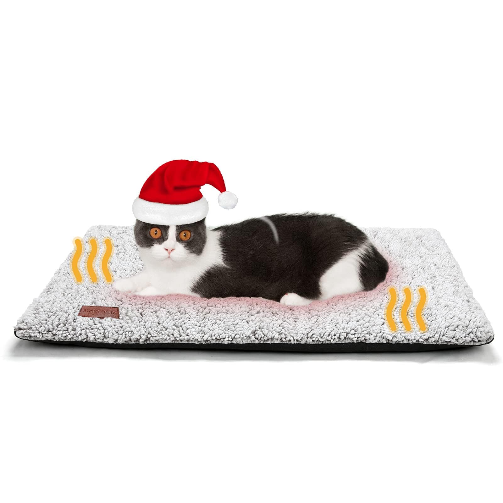 Self Warming Cat Bed Self Heating Cat Dog Mat 24 x 18 inch Extra Warm Thermal Pet Pad for Indoor Outdoor Pets with Removable Cover Non-Slip Bottom Washable Non Electric 24.0"L x 18.0"W x 1.0"Th A-Light Gray