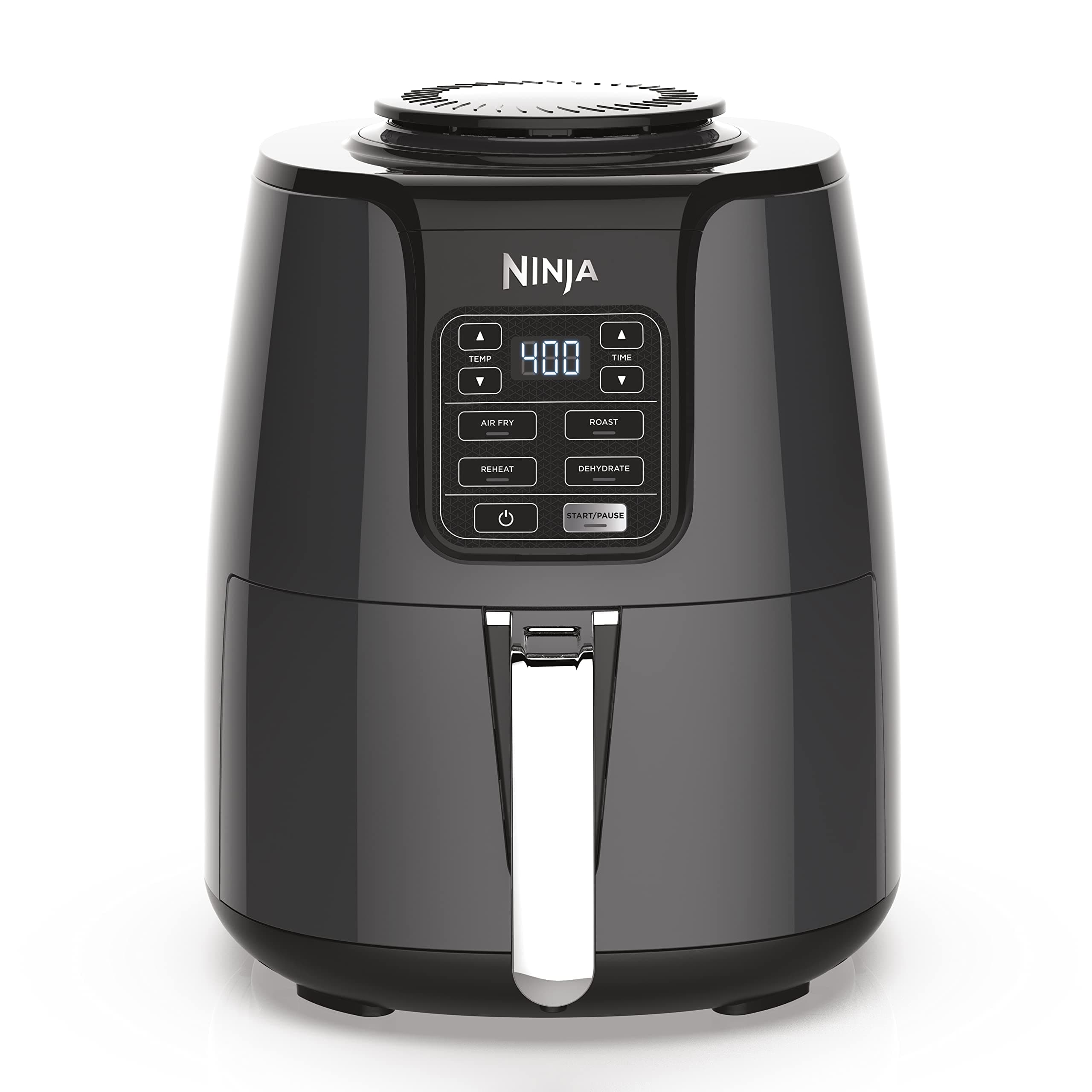 Ninja | Air Fryer | 4 QT Capacity | 4-in1 Roast, Crisp, Roast, Reheats, & Dehydrates | Dishwasher Safe Parts | Includes 20 Easy & Healthy Recipes | Compact | Grey | AF101