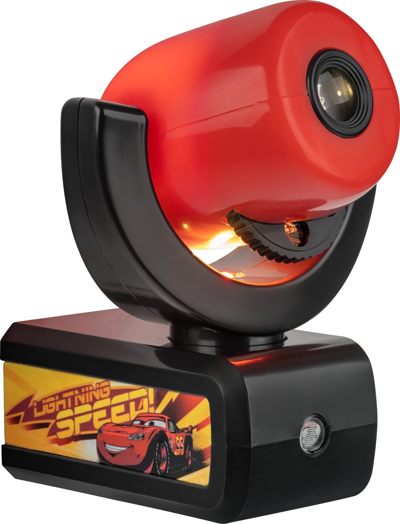 Projectables Pixar Cars LED Kids Night Light, Plug-In, Projector, Dusk-to-Dawn, Lightning McQueen, Galaxy Light, Hallway, Bedroom, Nursery, Playroom, Gaming Room, 11740 Black/Red - Cars 1 Pack