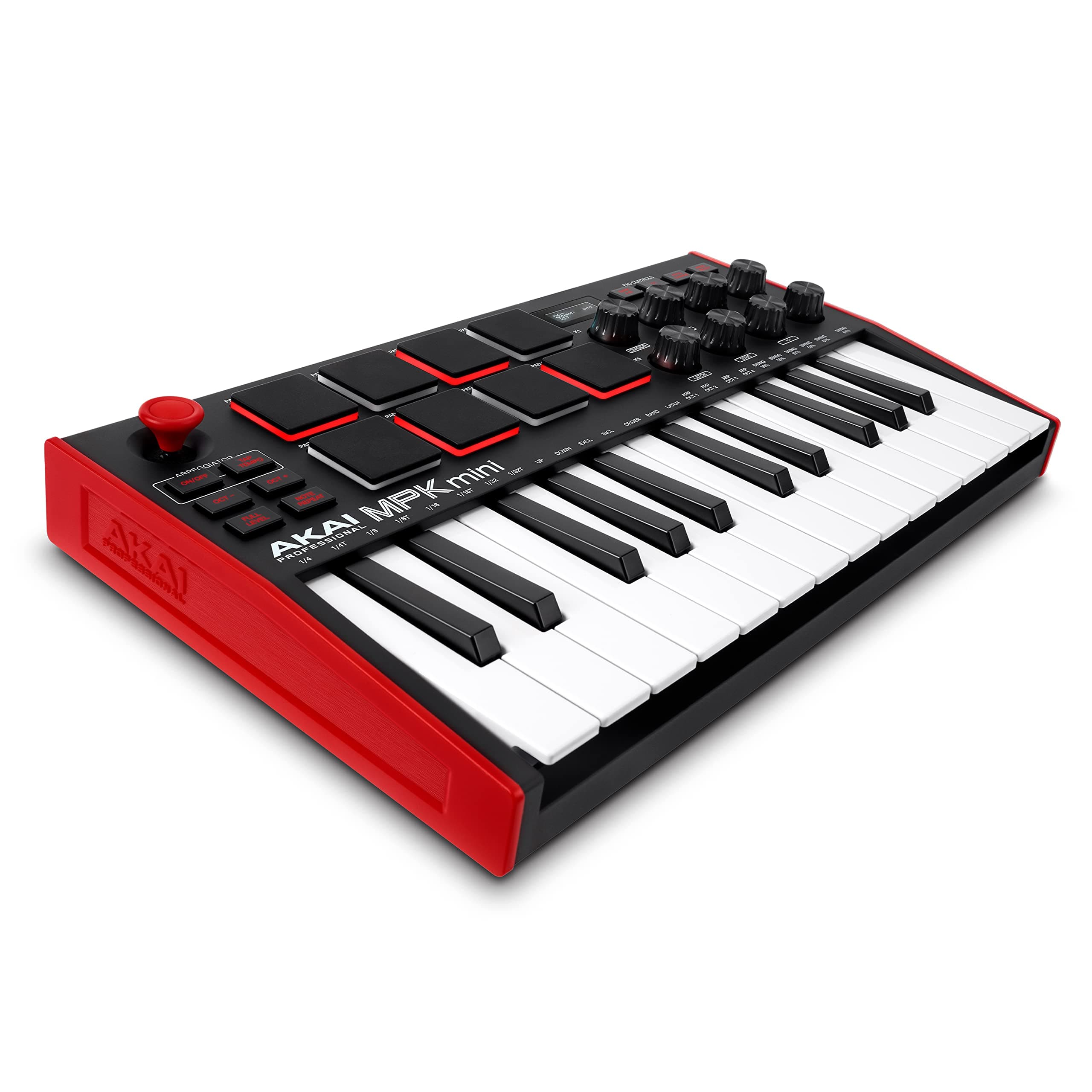 Akai Professional MPK Mini MK3 25 Key USB MIDI Keyboard Controller With 8 Backlit Drum Pads, 8 Knobs, Music Production Software and Native Instruments Sound Package (NKS Integration) Standard MPK Mini Only