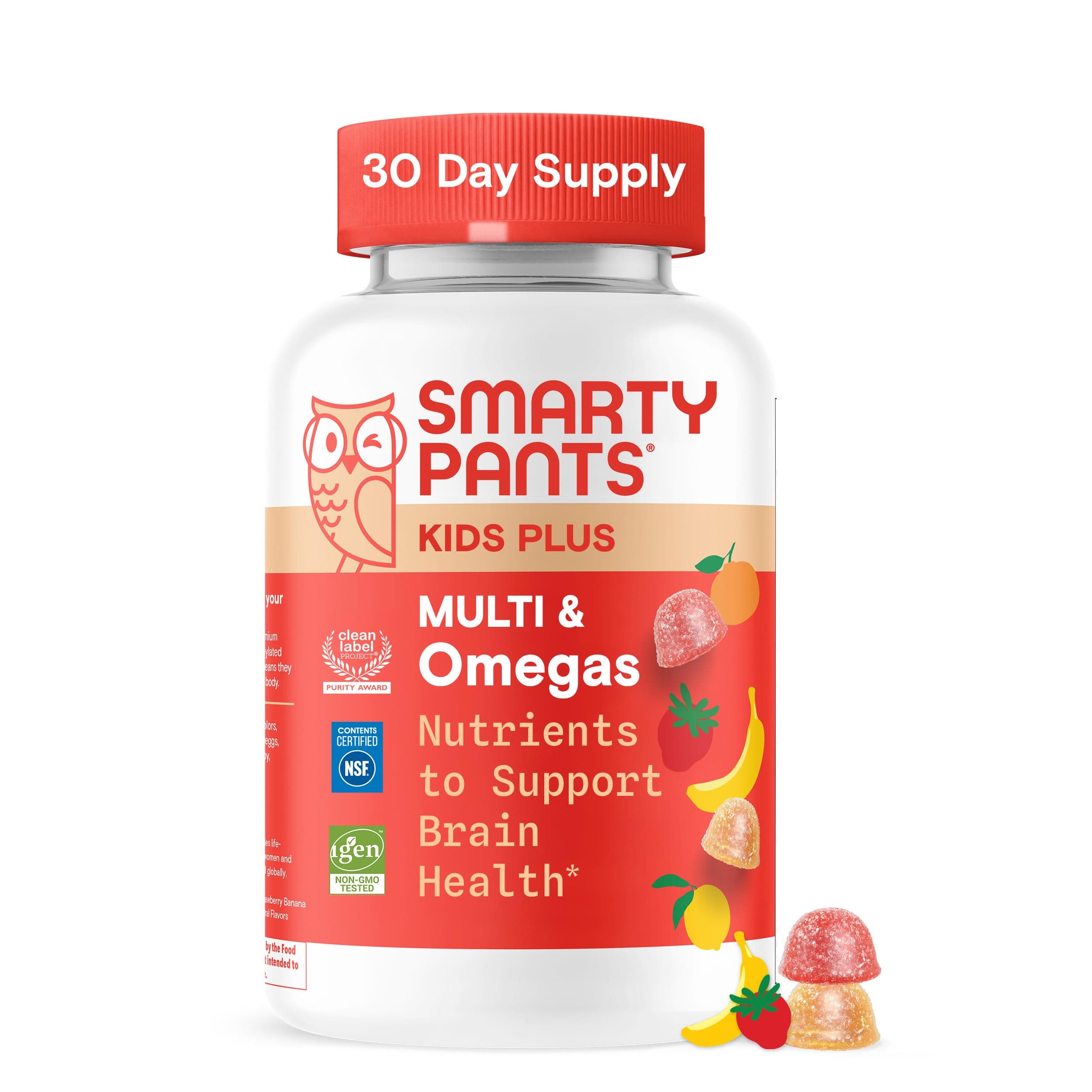 SmartyPants Kids Multivitamin Gummies - Improved Formula: Omega 3 (DHA/EPA), Vitamins D3, C, B12, B6, Vitamin A, K & Zinc, Gluten Free, Three Fruit Flavors, 60 Count (30 Day Supply) New Formula 60 Count (Pack of 1)