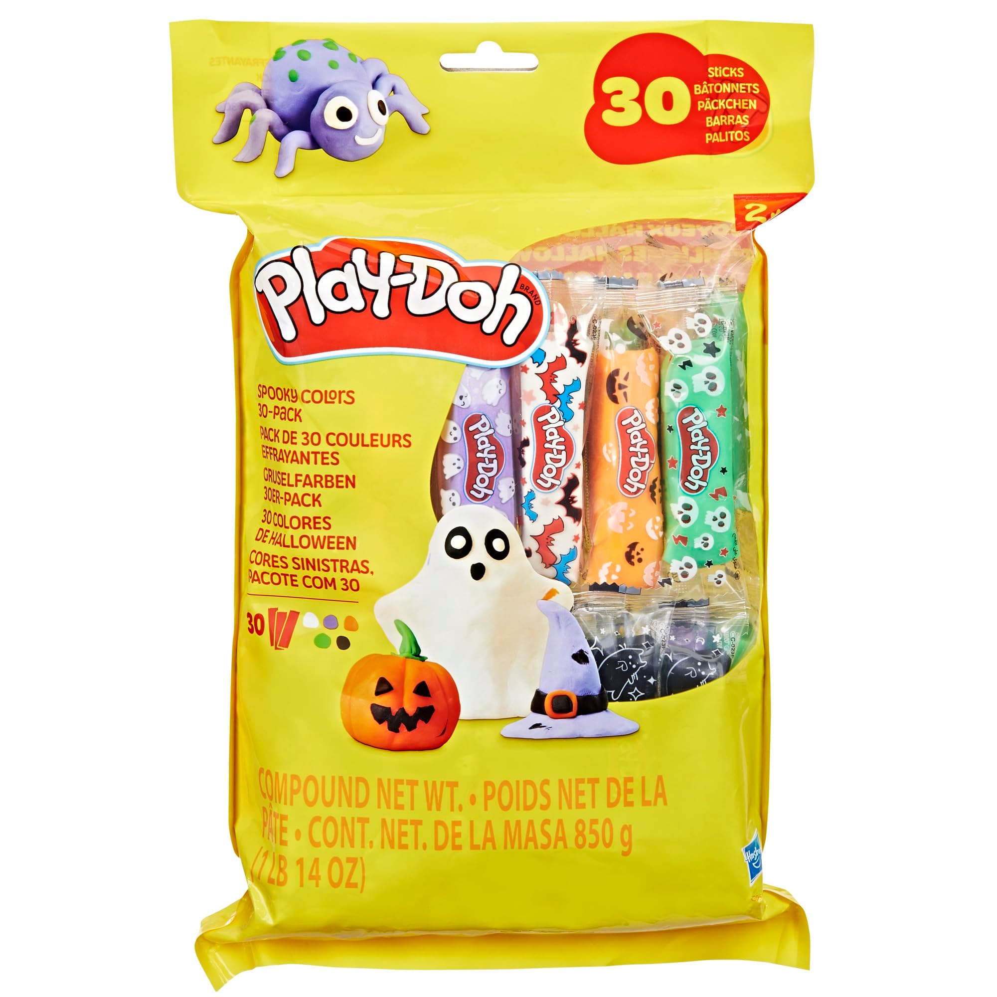 Play-Doh 30 Pack Spooky Colors, Individually Wrapped 1 Ounce Sticks for Halloween, Trick or Treat, or Fall Seasonal Arts & Crafts for Kids 2+