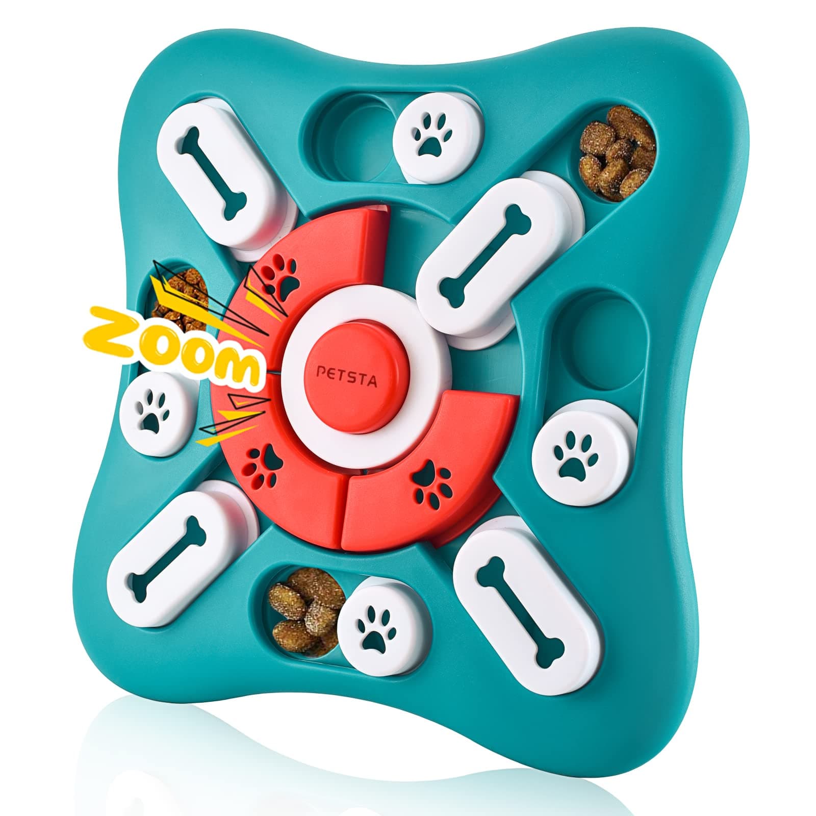 PETSTA Dog Puzzle Toys, Treat Dispensing Dog Enrichment Toys for IQ Training and Brain Stimulation, Interactive Mentally Stimulating Toys as Gifts for Puppies, Cats, Dogs