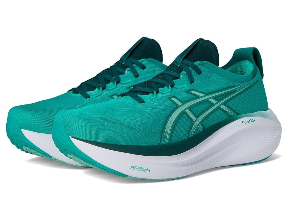 Zapatillas de Correr ASICS GEL-Nimbus 27 para Hombre Wave Teal/Saxon Green : 11 D - Medio, Textil