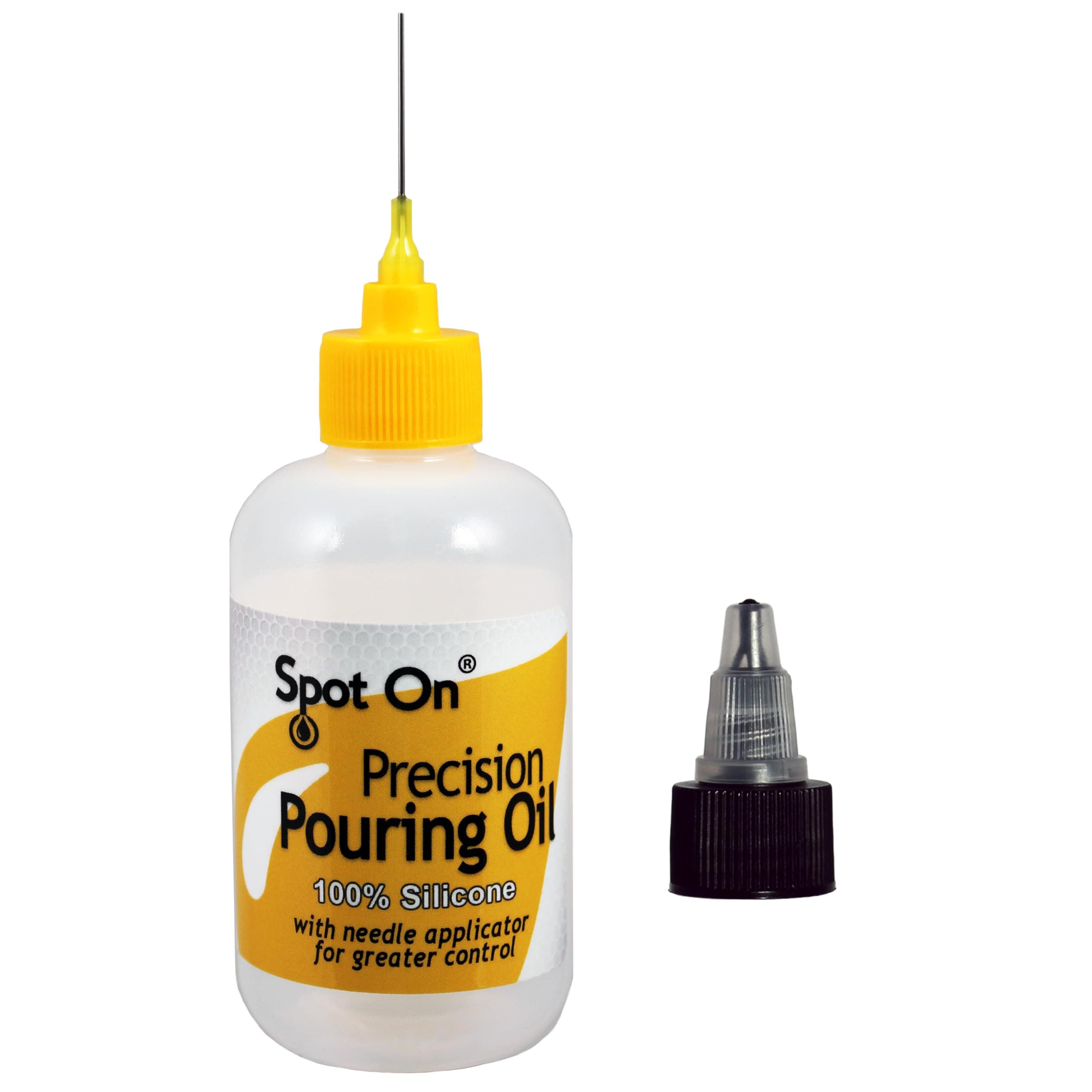 Pure Silicone Pouring Oil for Acrylic Painting - 100% Silicone for Superior Cell Creation - Acrylic Paint Pouring Medium - Made in The USA - Precision Needle Applicator