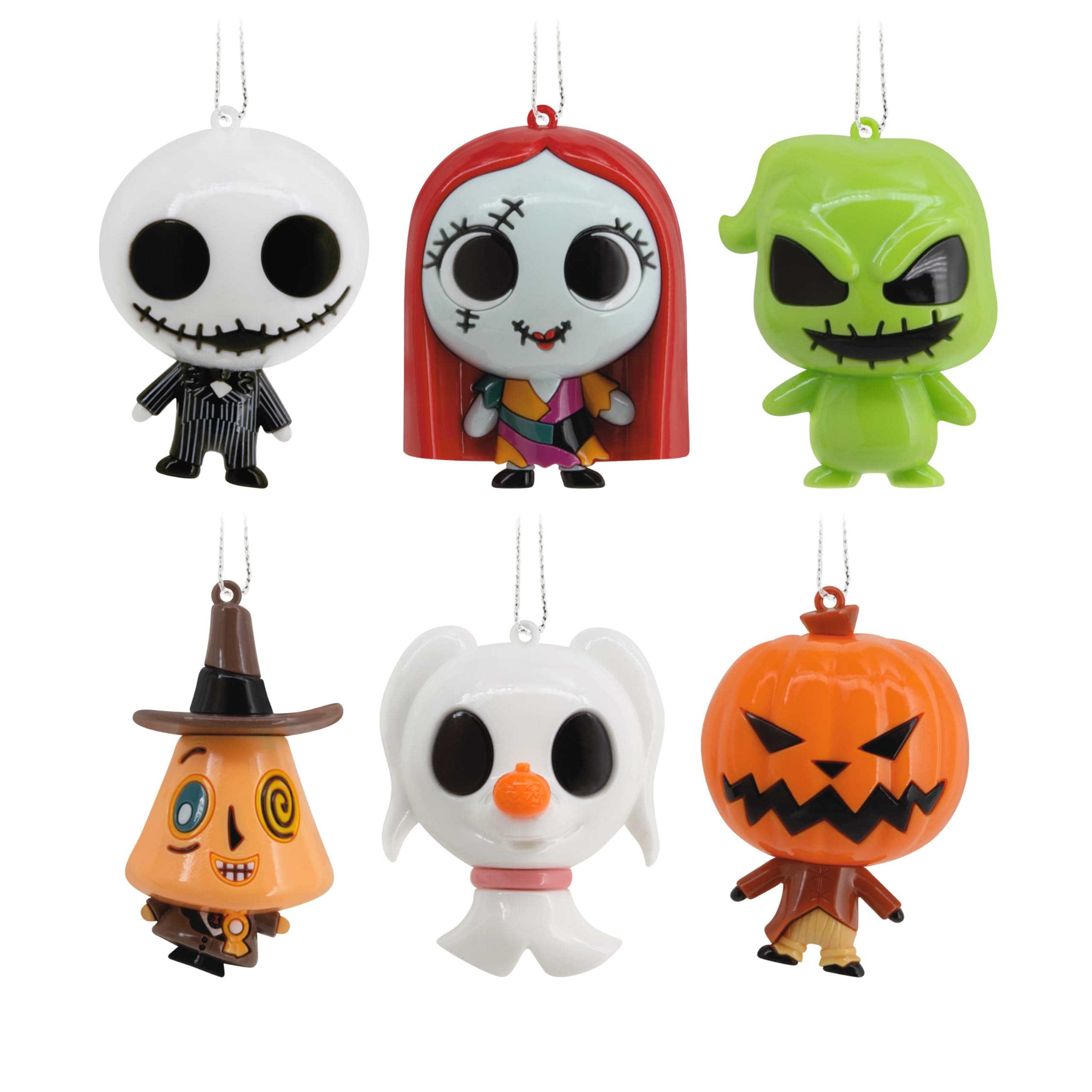 Hallmark Disney Tim Burton's The Nightmare Before Christmas Series 3 Mystery Christmas Ornaments, Shatterproof, Set of 2, Gifts for Disney Fans