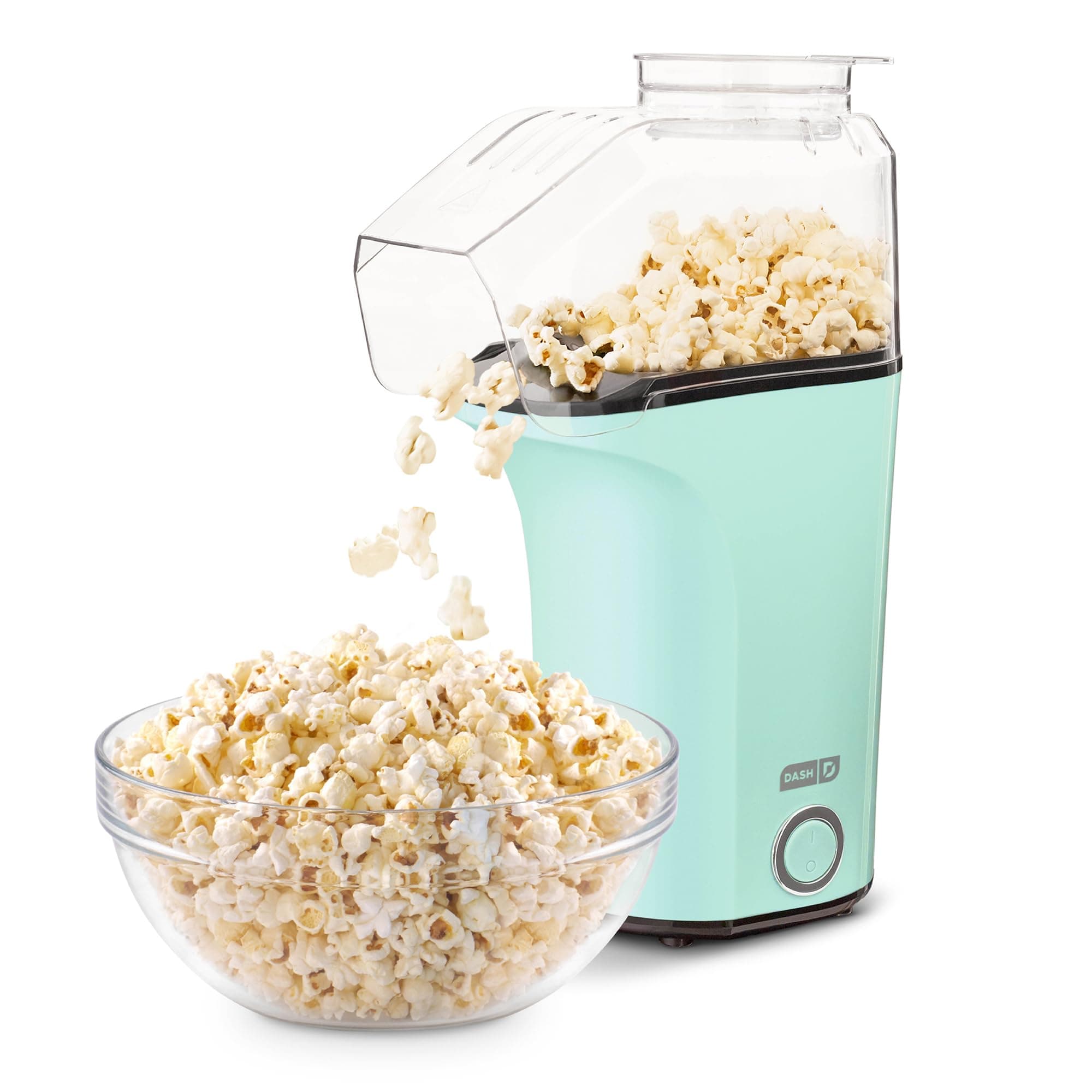 Dash Fresh Pop Popcorn Maker - Oil-Free, Air Popcorn Popper - With Measuring Cup & Recipe Guide - Perfect for Movie Nights - 16 Cups, Aqua Aqua 16 cups