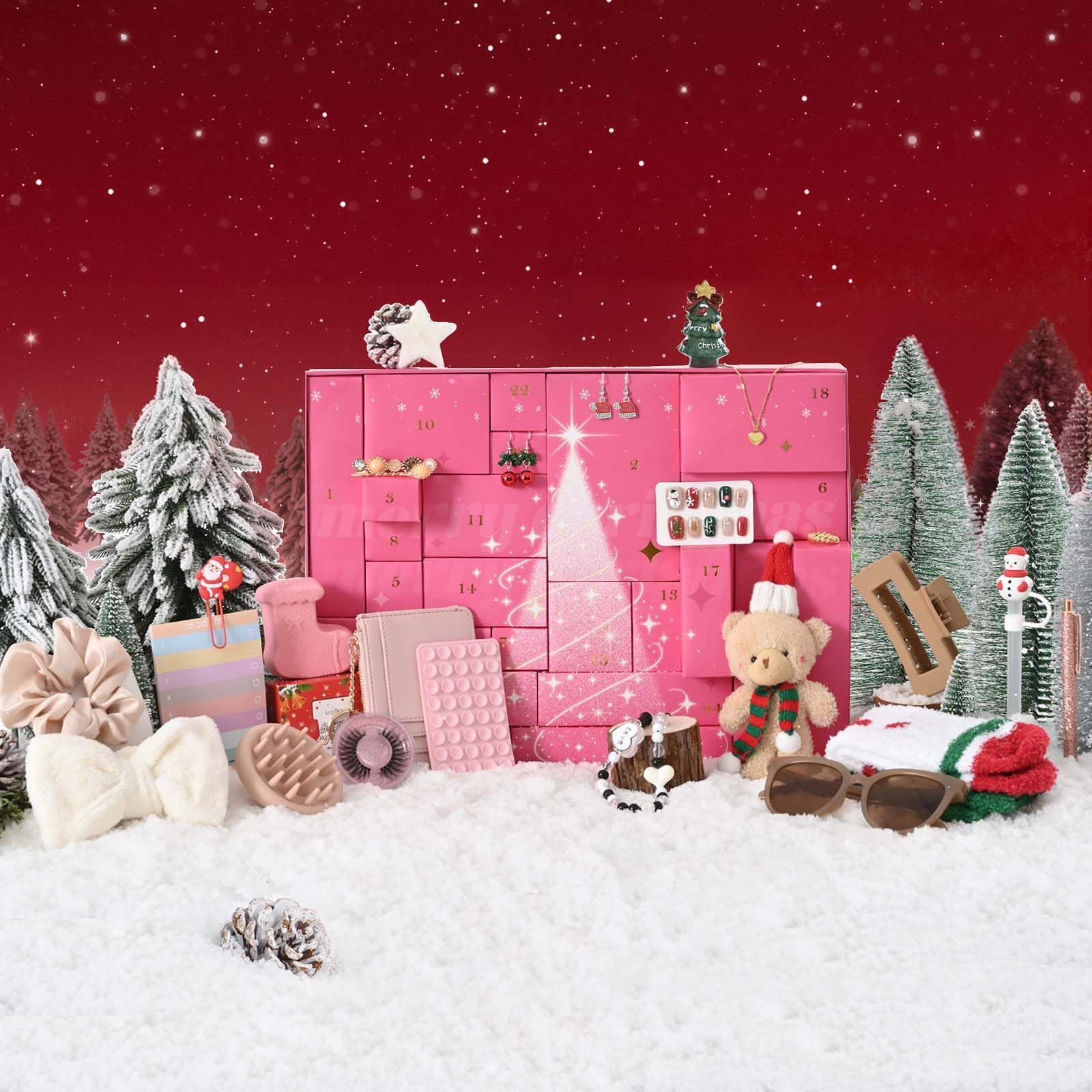 Bearhug 2025 Advent Calendar for Women & Teens - Christmas Countdown Calendar Gift Set with individual box packaging, Trend-Infused Beauty & Lifestyle Gifts (Her Holiday Wishlist)