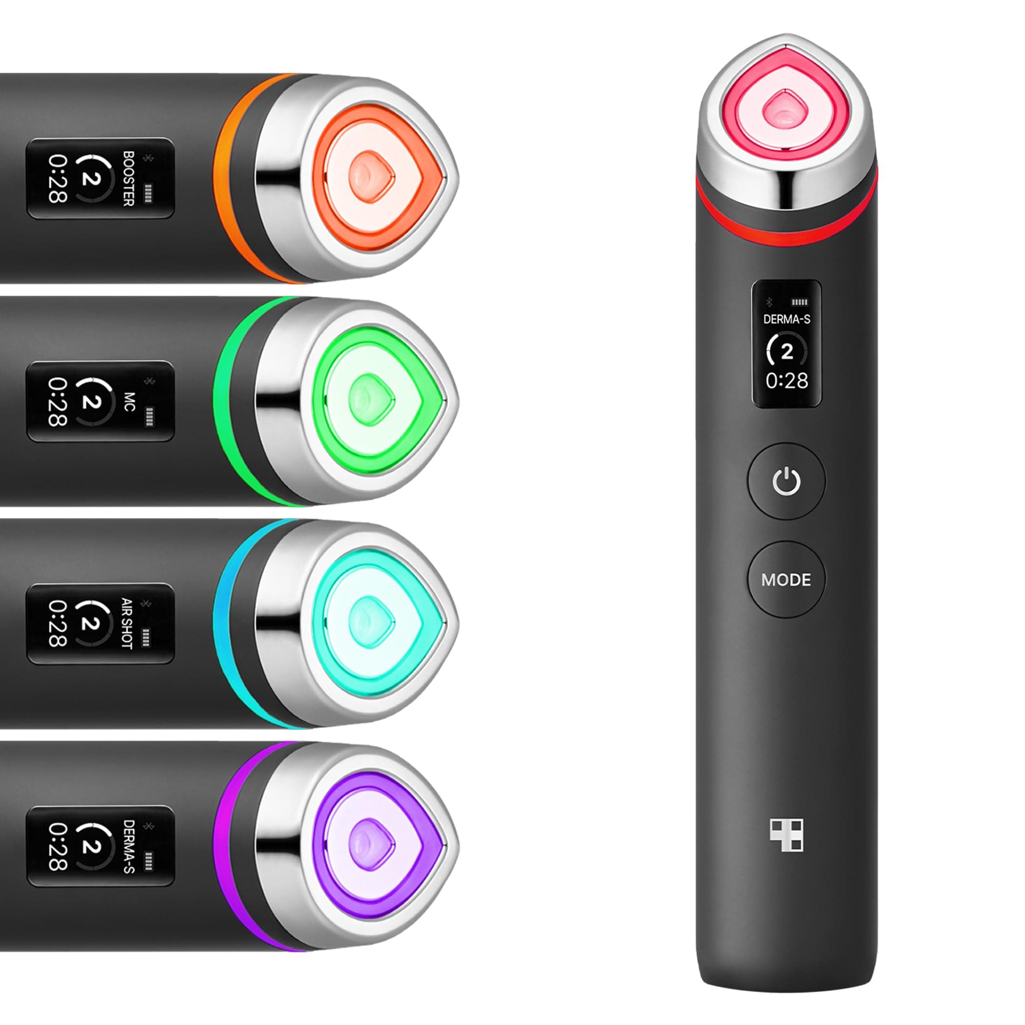 medicube Age-R Booster Pro | 6-in-1 Real Glass Glow Beauty Massager | Looking Glass Skin | Korean Skin Care Black