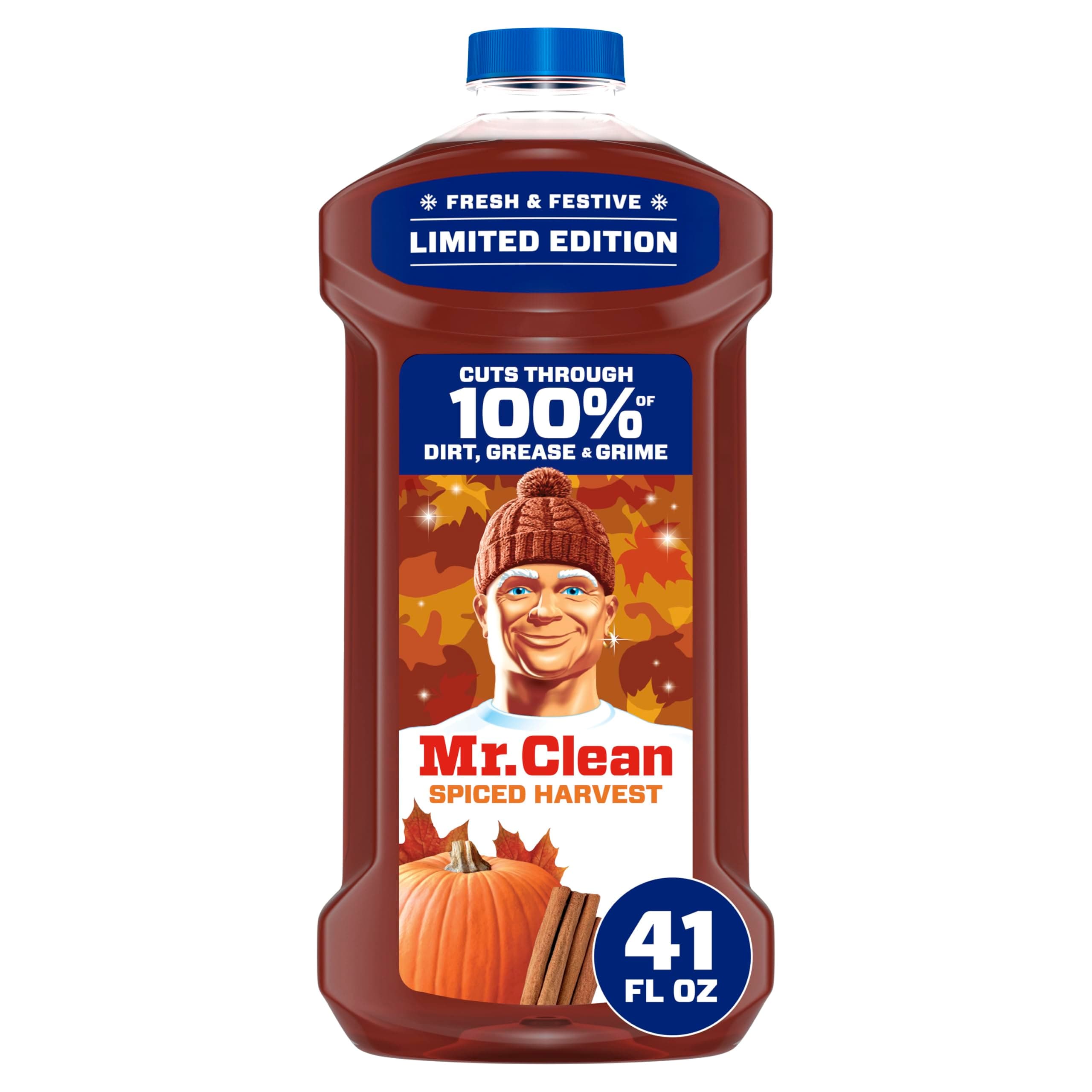 Mr. Clean Limpiador Multiusos, Líquido de Limpieza, Cosecha Especiada, 41oz