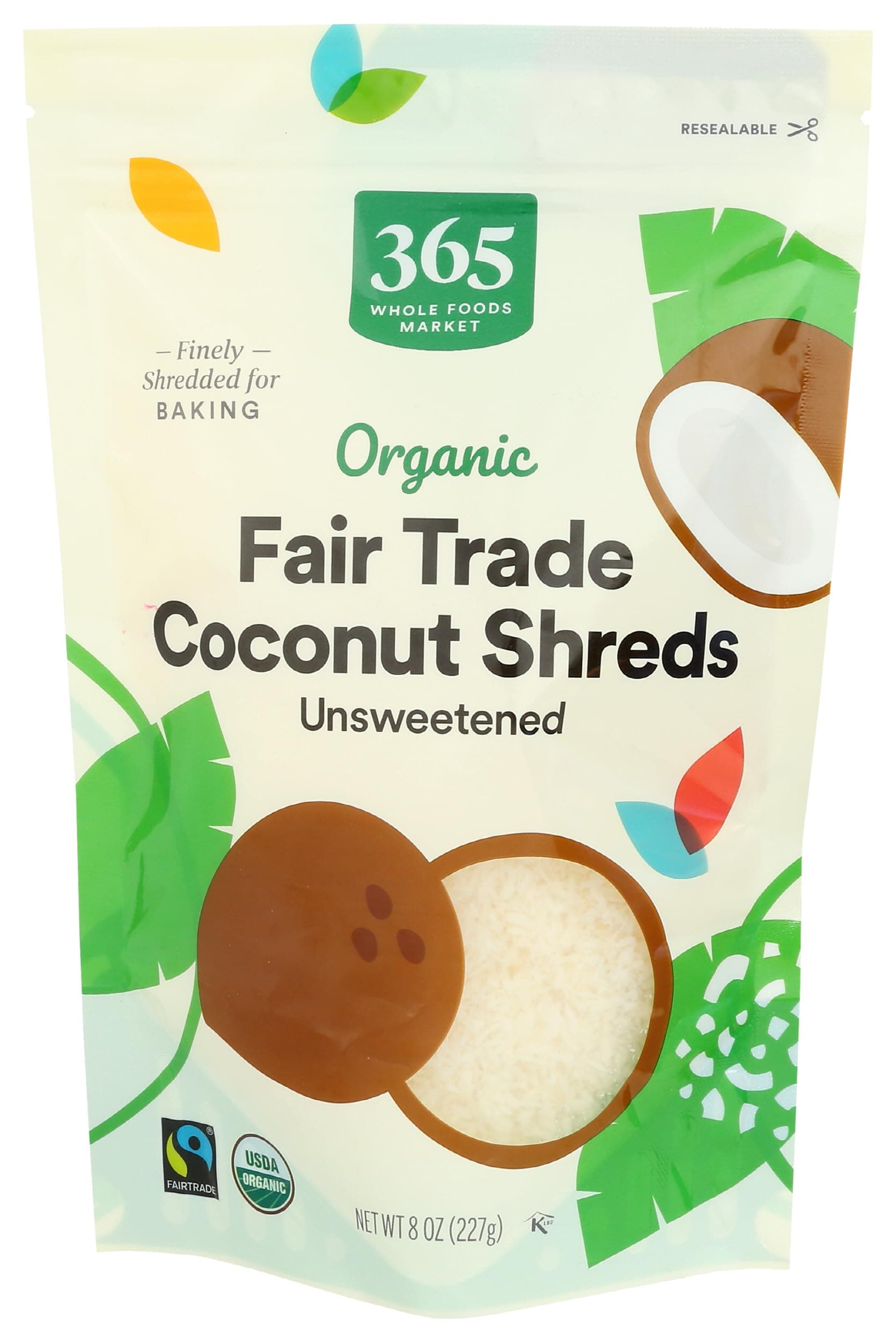 365 by Whole Foods Market, Organic Shredded Coconut, 8 Ounce 8 Ounce (Pack of 1)