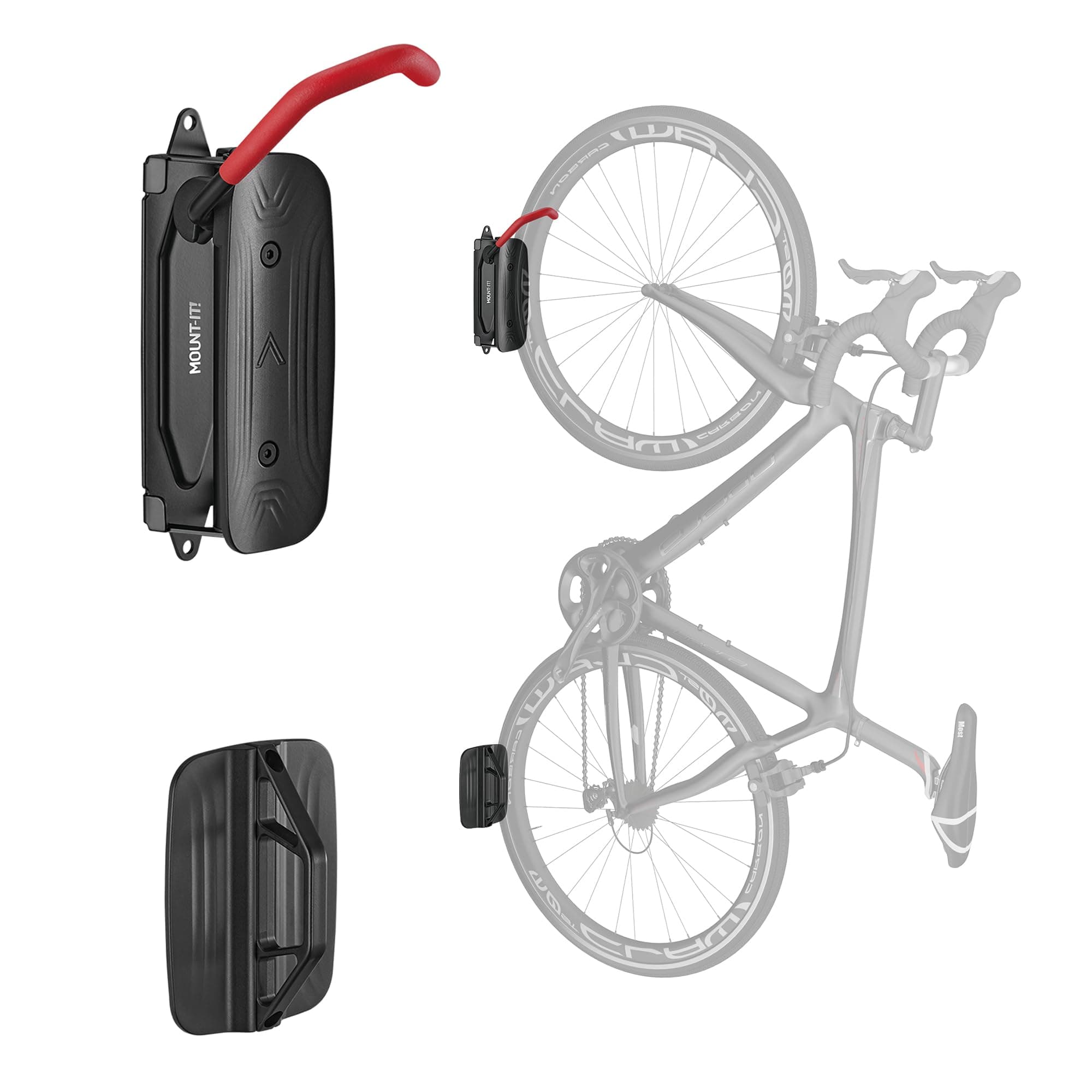 Mount-It! Swivel Bike Wall Mount – Heavy-Duty Vertical Bike Rack for Garage & Home – Space-Saving Wall Mounted Bike Hanger – Holds Up to 66 lbs – Bike Storage Hook for Road, Mountain & Hybrid Bikes