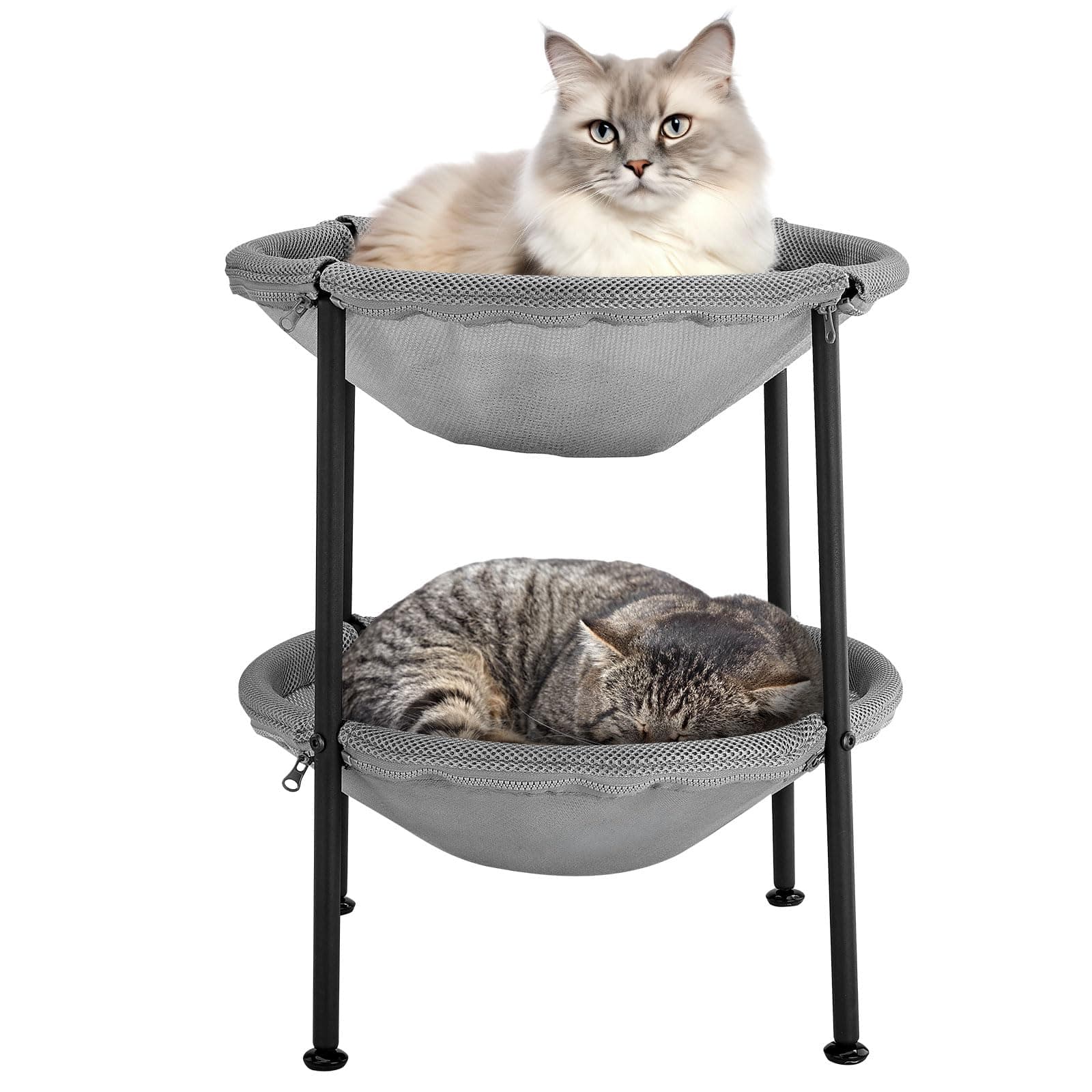 Double Cat Hammock Bed,Elevated and Raised Cat Beds for Indoor and Large Cats