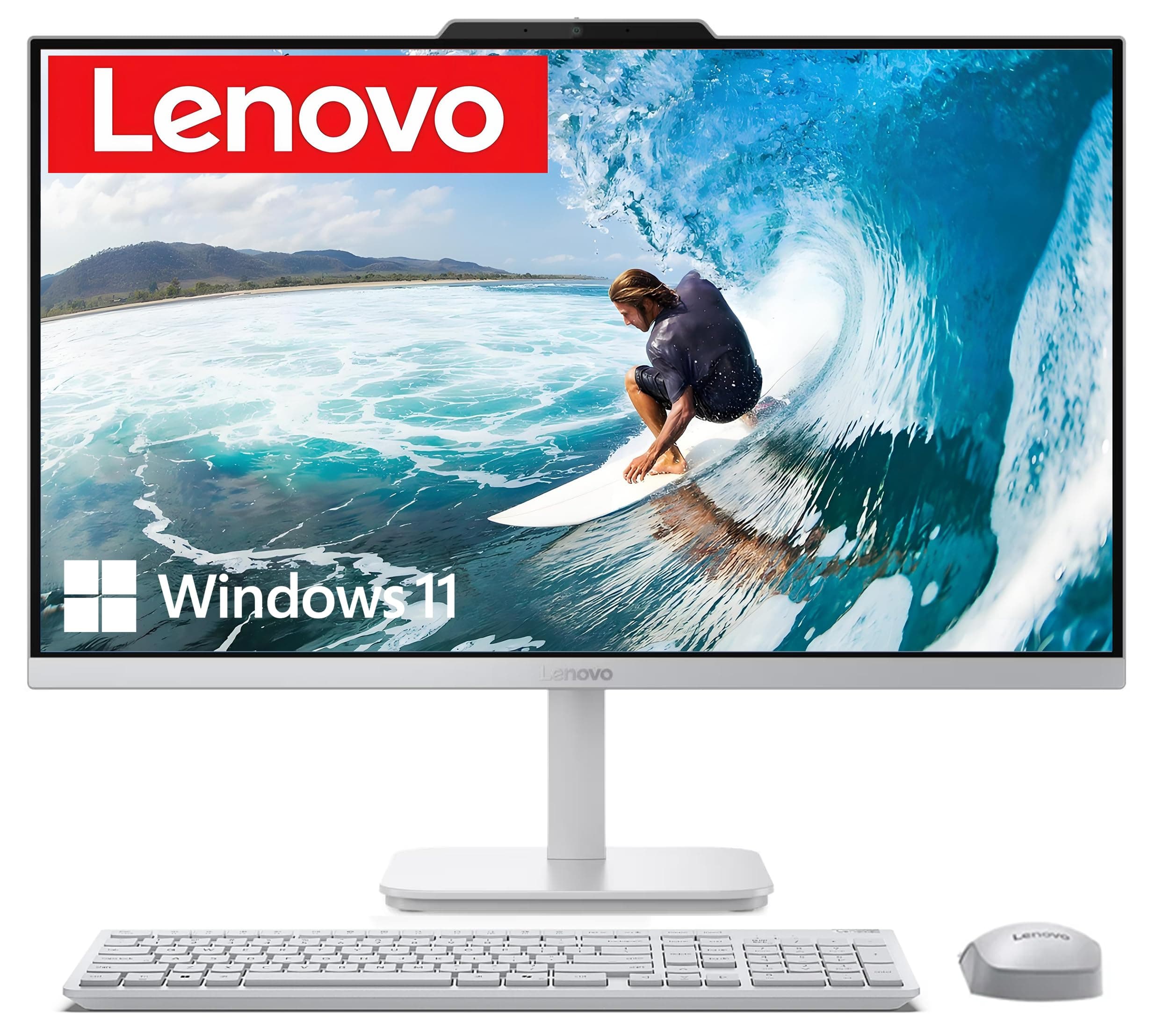 Lenovo 24" FHD All-in-One Desktop Computer, Intel 4-Core Processor (Beats i3-1110G4), 16GB RAM, 512GB PCIe SSD, HDMI, WiFi 6, RJ45, Bluetooth, Business AIO, Vent-Hear, Keyboard & Mouse, Windows 11 Pro 16GB RAM | 512GB SSD