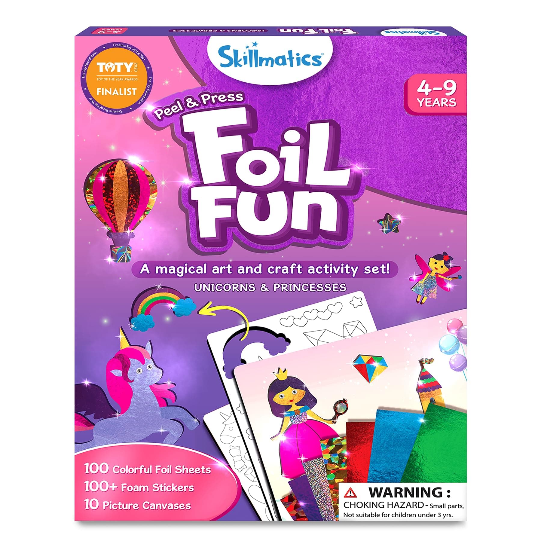 Skillmatics Foil Fun - Unicorns & Princesses, No Mess Art for Kids, Craft Kits & Christmas Fun Supplies, DIY Creative Activity, Travel Toys, Gifts for Ages 4, 5, 6, 7, 8, 9 1. Unicorns & Princesses
