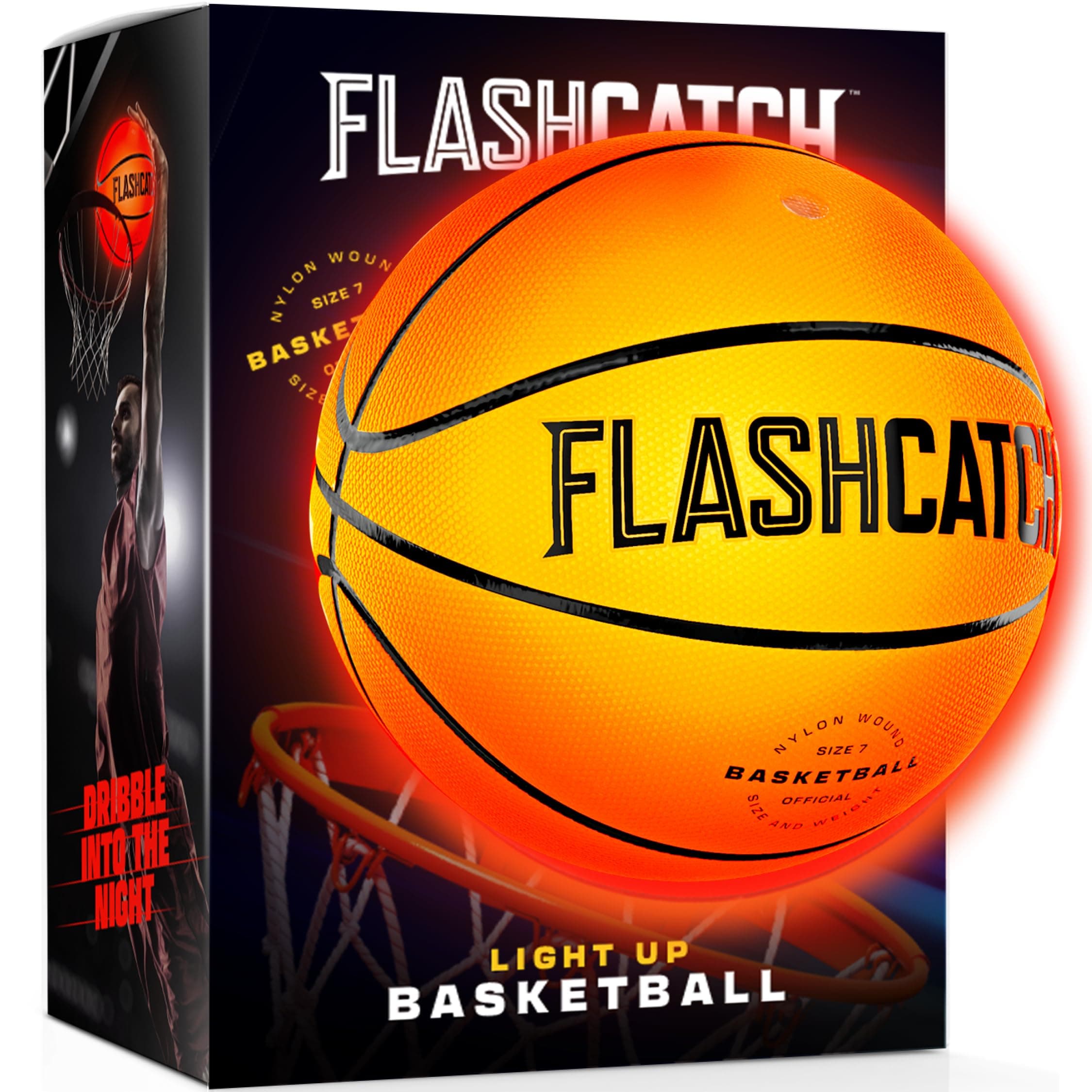Light Up Basketball - Glow in The Dark - Sports Gear Accessories Gifts for Boys 8-15+ Year Old - Kids Teens Gift Birthday Ideas - Teen Boy Toys Ages 8 9 10 11 12 13 14 15 Outdoor Teenager