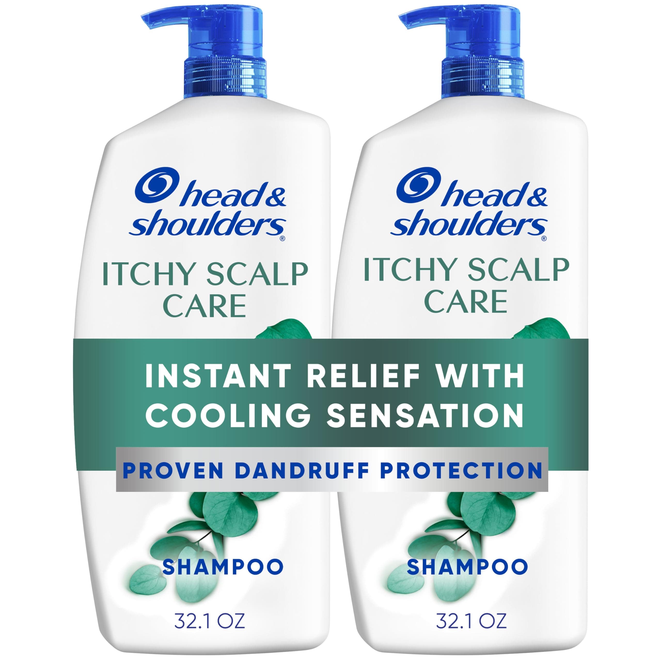 Head & Shoulders Anti-Dandruff Shampoo and Conditioner with 1% Pyrithione Zinc, Eucalyptus for Itchy Scalp Care 2-in-1 Twin Pack, Flake Control and Refreshed Scalp, 32.1 fl oz Each Eucalyptus 32.1 Fl Oz (Pack of 2)