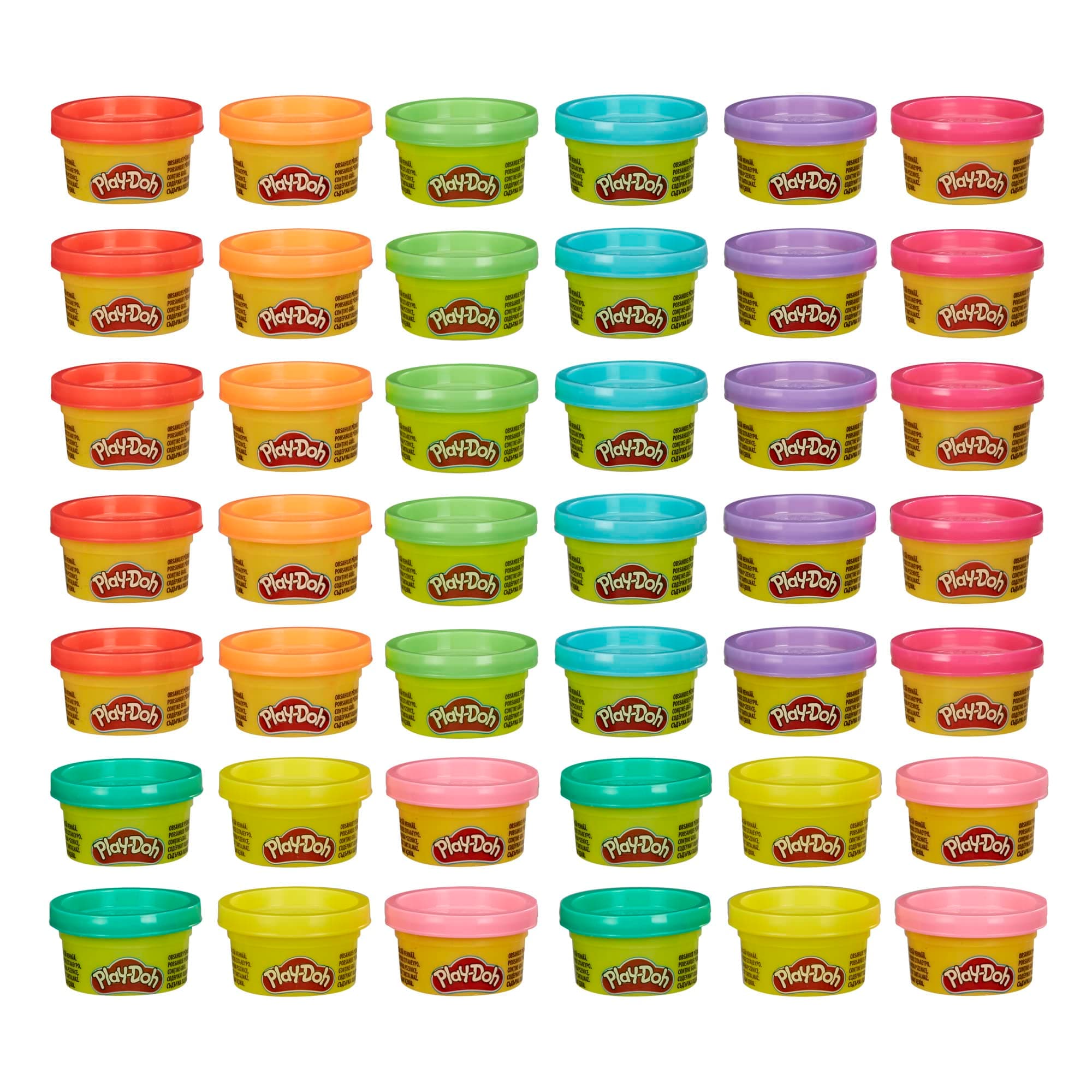 Play Doh Bulk Handout 42-Pack of 1-Ounce Modeling Compound Cans, Back to School Gifts, Prizes, & Party Favors, Kids Arts & Crafts, Preschool Toys, Ages 2+ (Amazon Exclusive) 42 1oz Cans