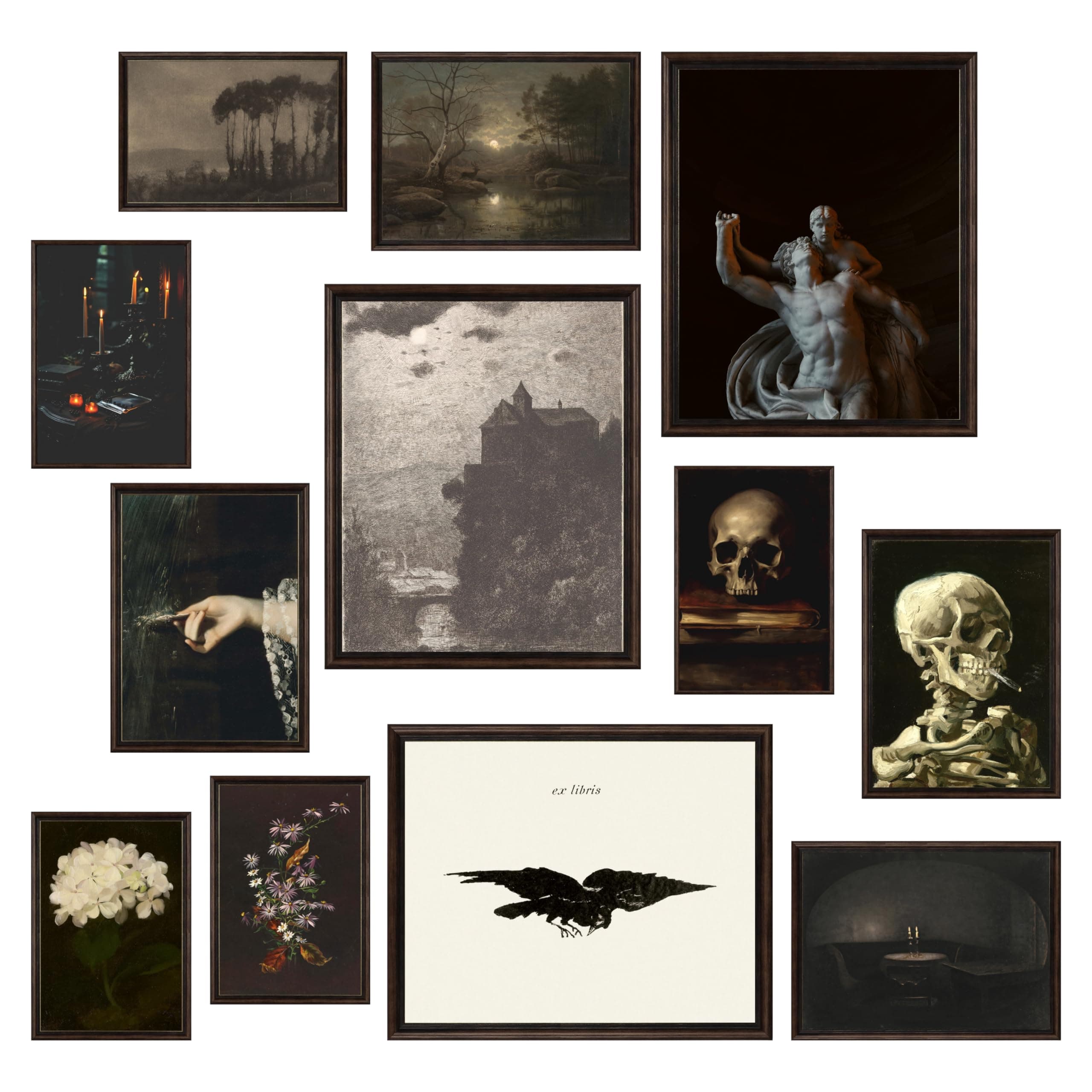 97 Decor Dark Academia Decor For Bedroom - Gothic Home Decor Aesthetic, Moody Dark Academia Wall Art, Vintage Halloween Posters For Room Aesthetic, Spooky Gothic Pictures Goth Decorations (UNFRAMED) Dark Academia UNFRAMED
