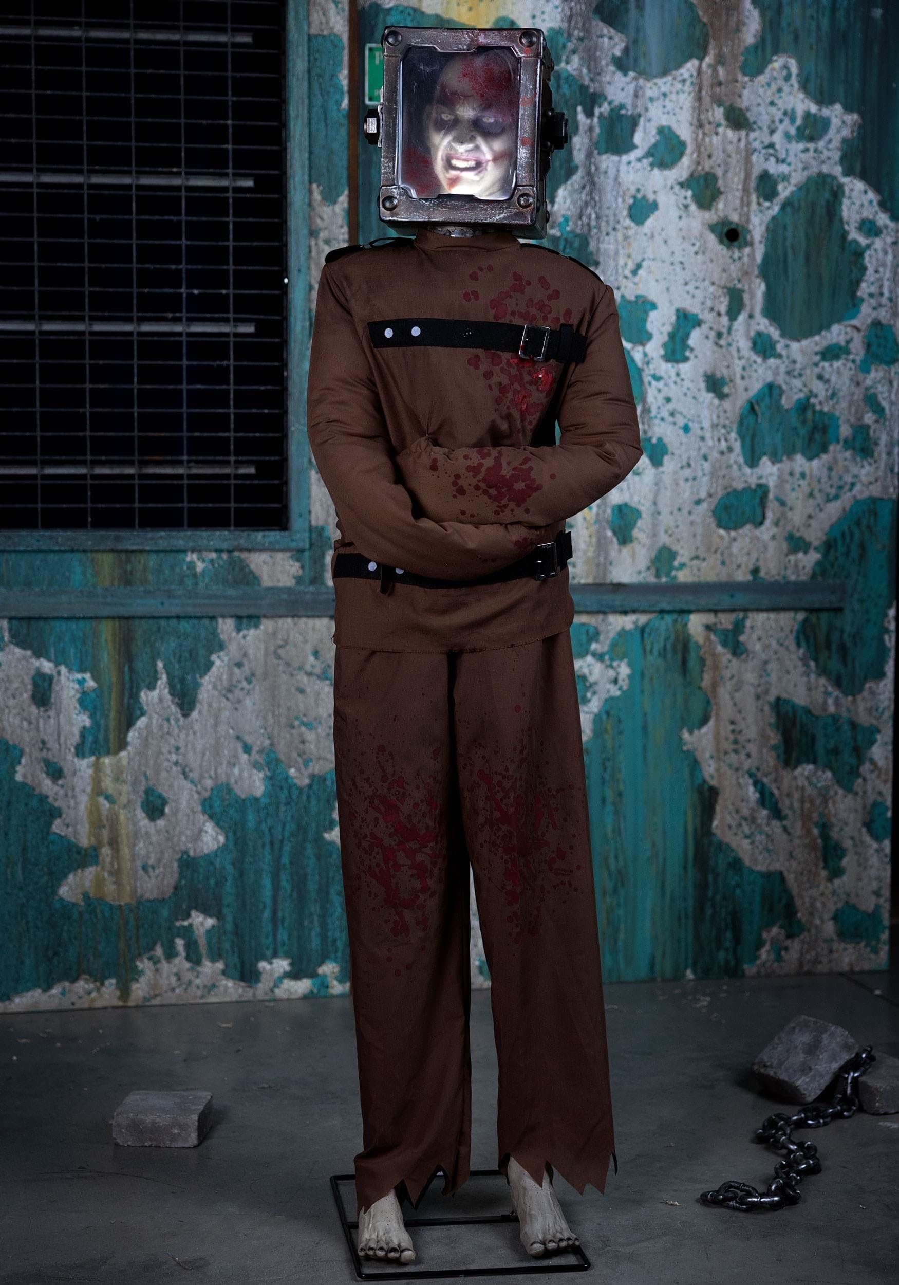 Fun Costumes 6FT Torture Box Man Animatronic | Six Foot Animated Halloween Decoration with Lights, Sound and Motion Sensor