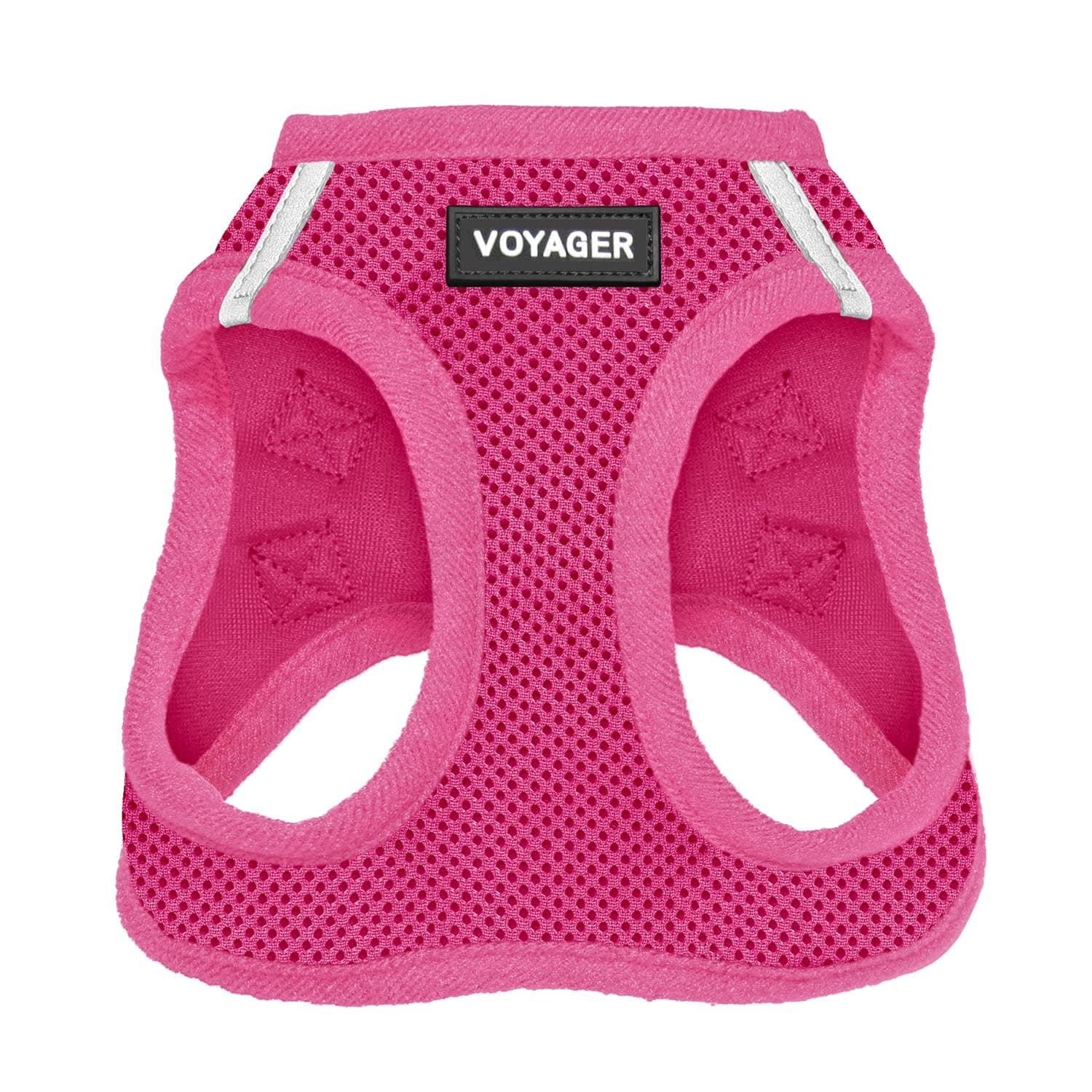 Best Pet Supplies Voyager Step-in Air Harness - All Weather Mesh, Reflective, No Pull Harness for Dogs, Cats - Secure with Hook & Loop Fastener, Buckle, Double D-Rings - Fuchsia, M M (Chest: 16 - 18") Harness (Fuchsia)