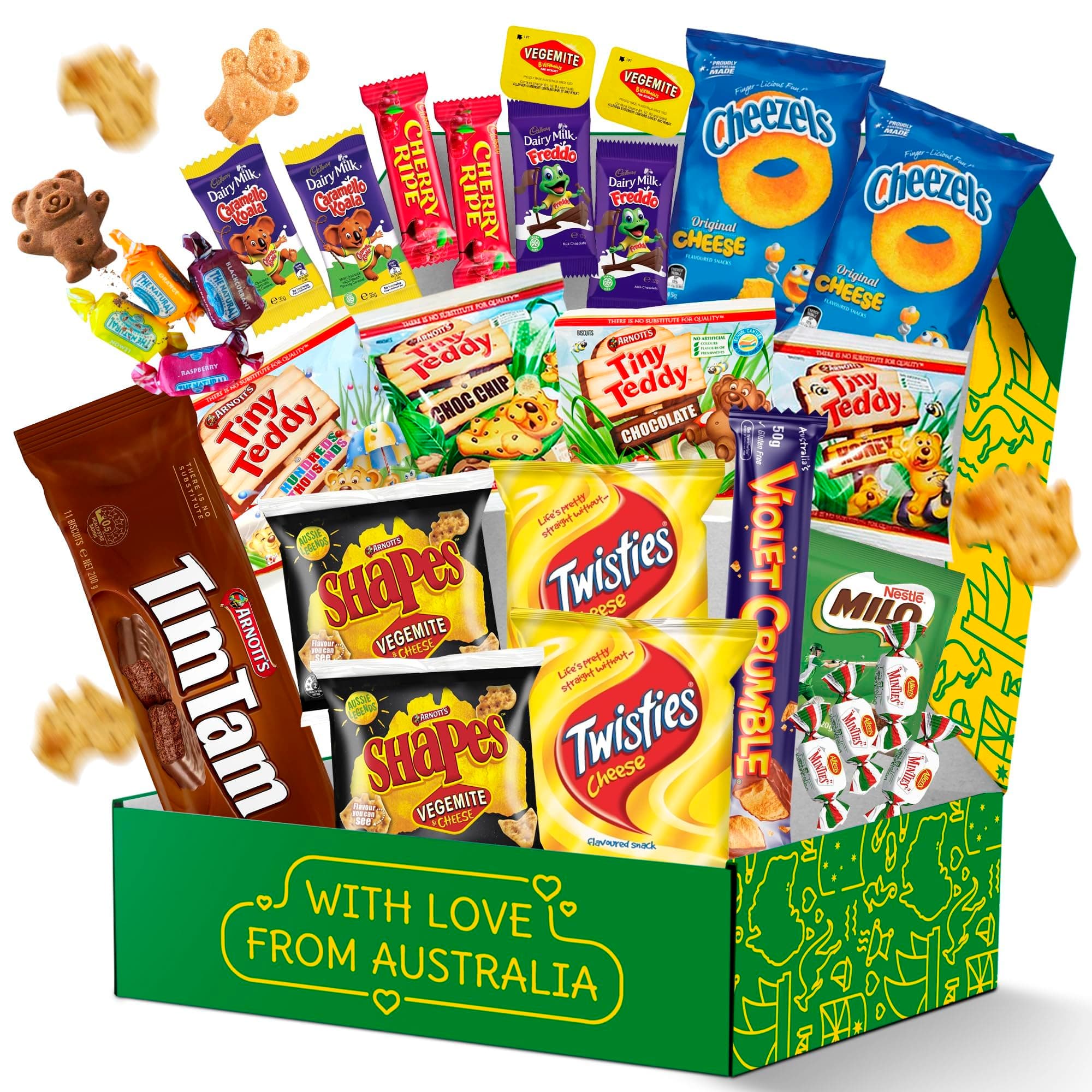 Australian Snack Gift Box Mega 29 Pack, Best Aussie Candy and Food Products, Authentic Taste of Australia, Large Snack Box - Australian Expats