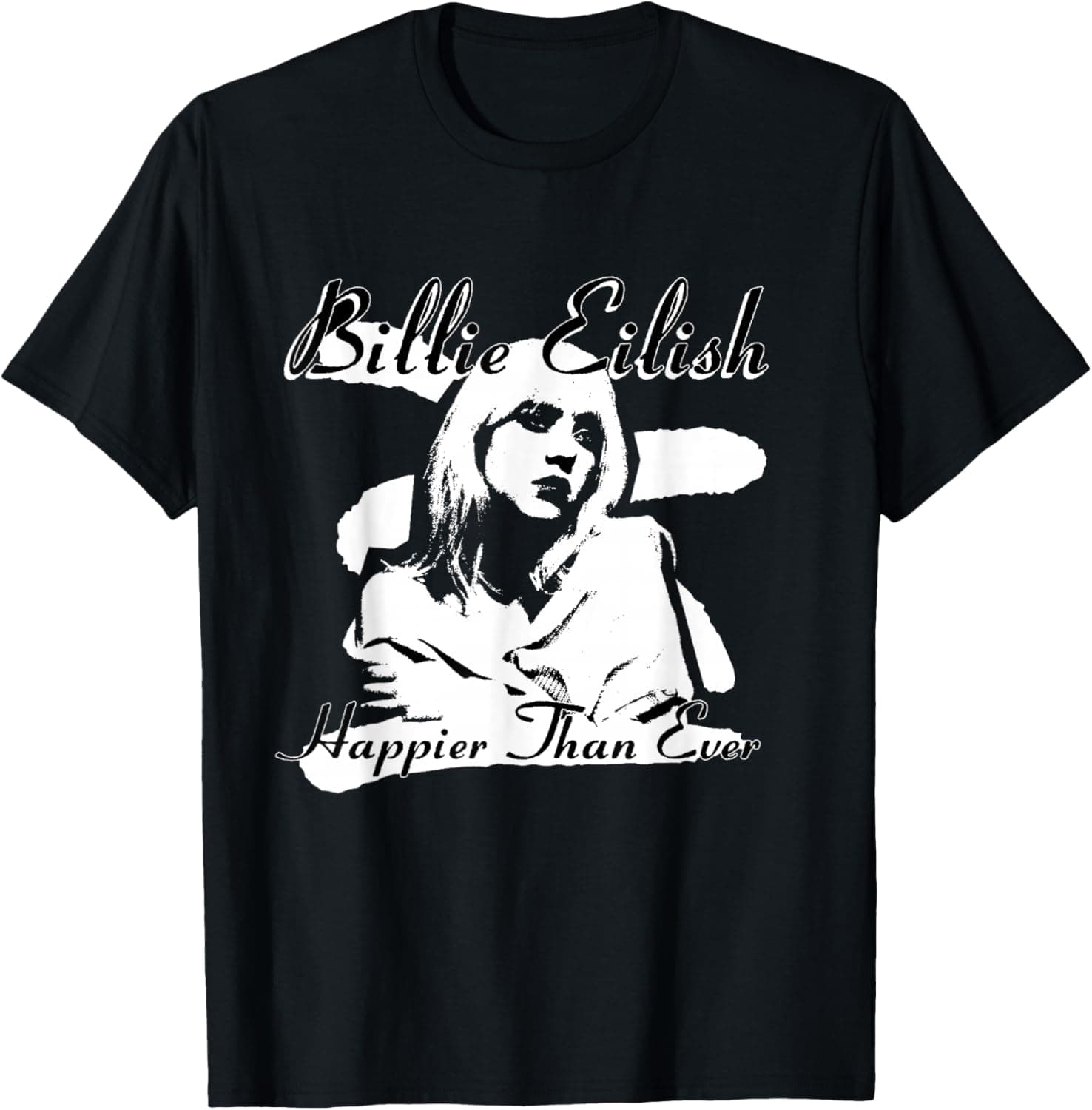 Official Billie Eilish Happier Than Ever Black T-Shirt