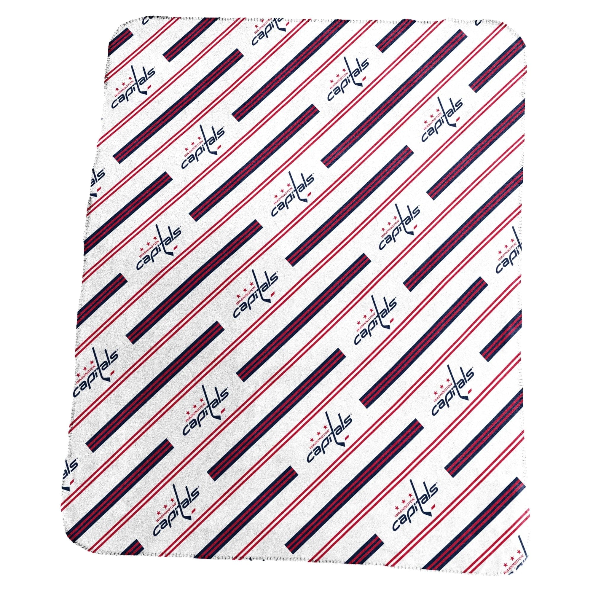 Logo Brands - Washington Capitals 50" x 60" Classic Vertical Stripe Fleece Throw Blanket - Multicolor