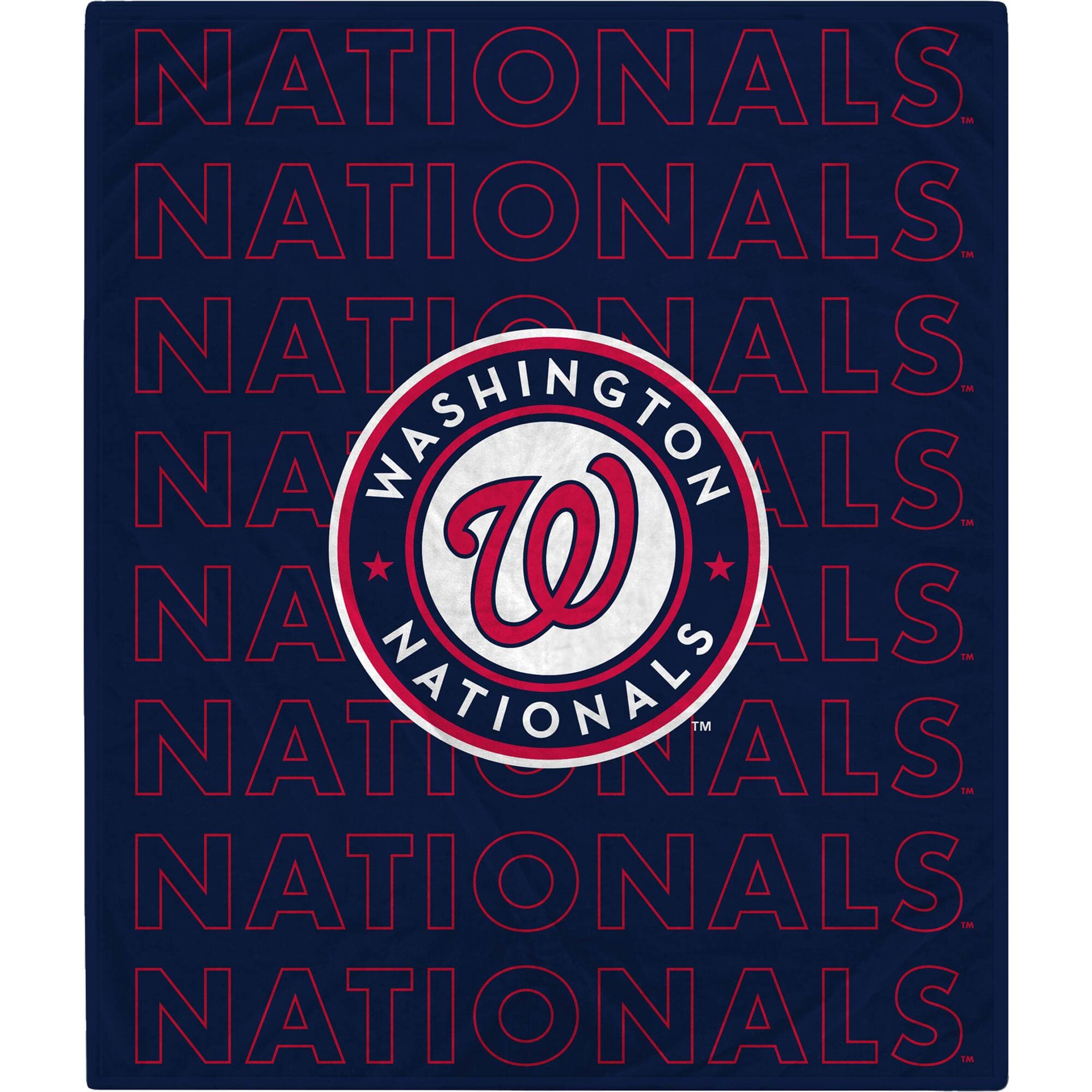Pegasus - Washington Nationals 60" x 70" Echo Wordmark Lightweight Blanket - Multicolor