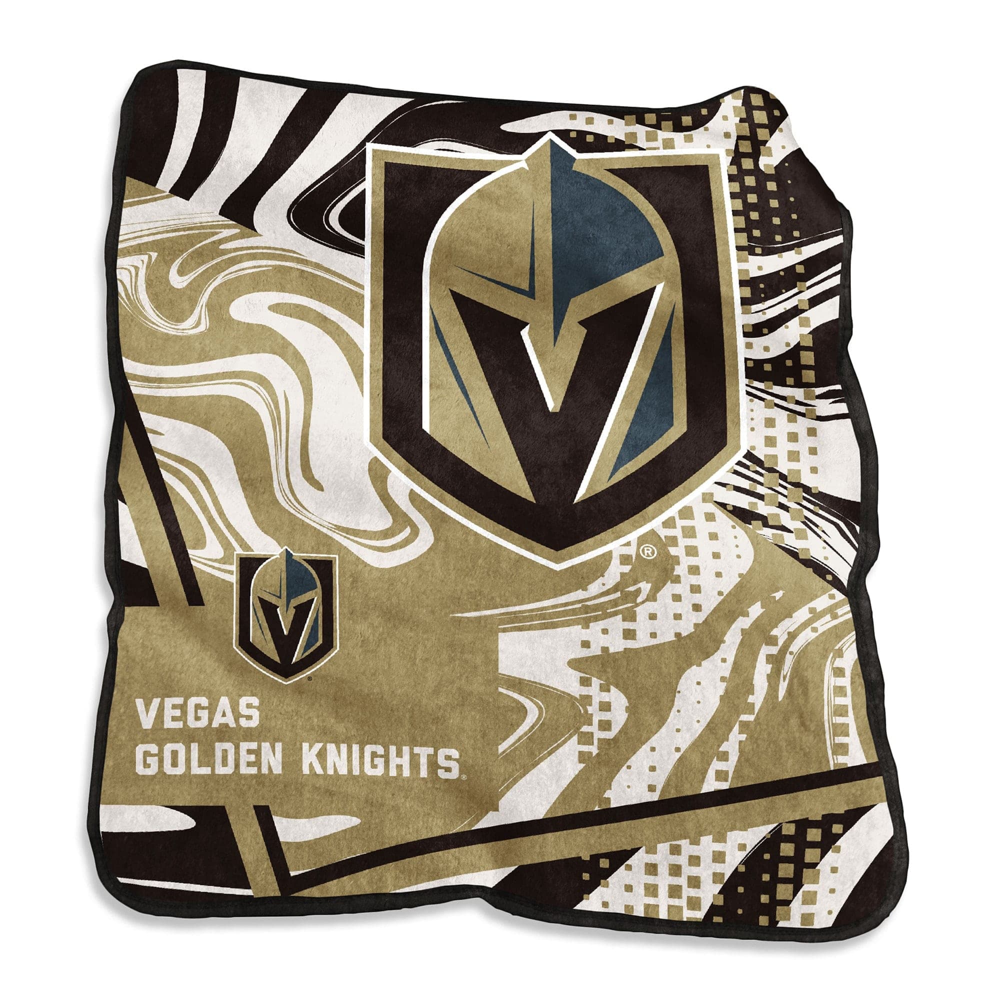Logo Brands - Vegas Golden Knights 50" x 60" Swirl Raschel Throw Blanket - Multicolor