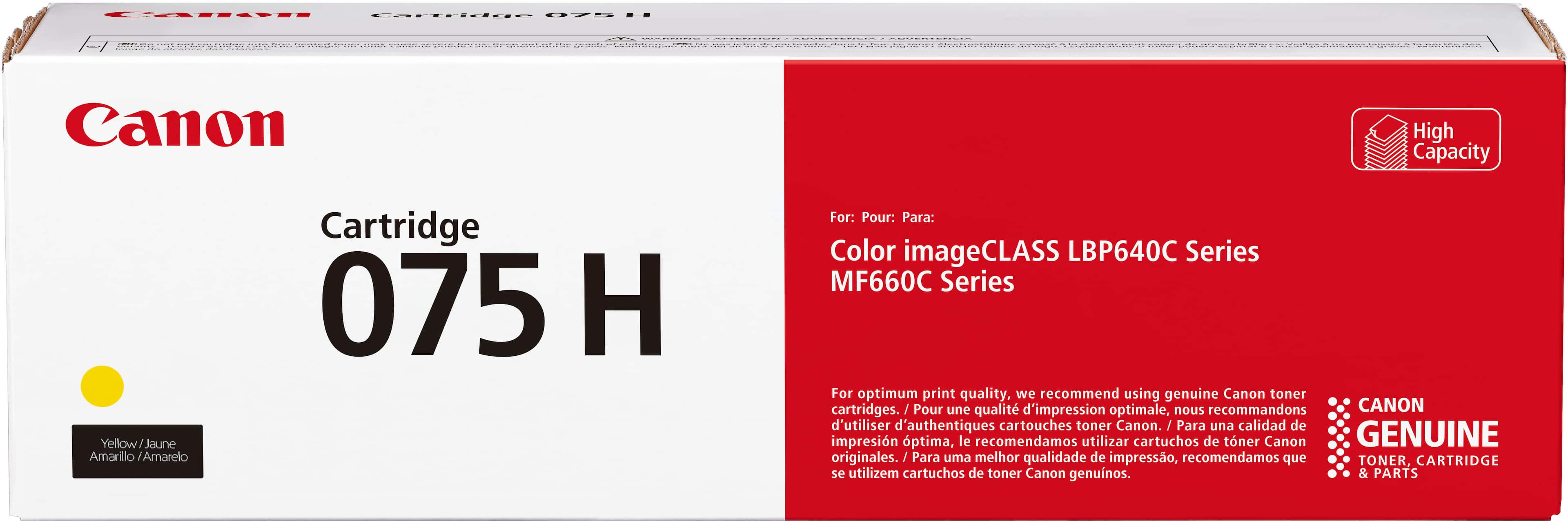 Canon - Toner 075 High Yield Toner Cartridge - Yellow