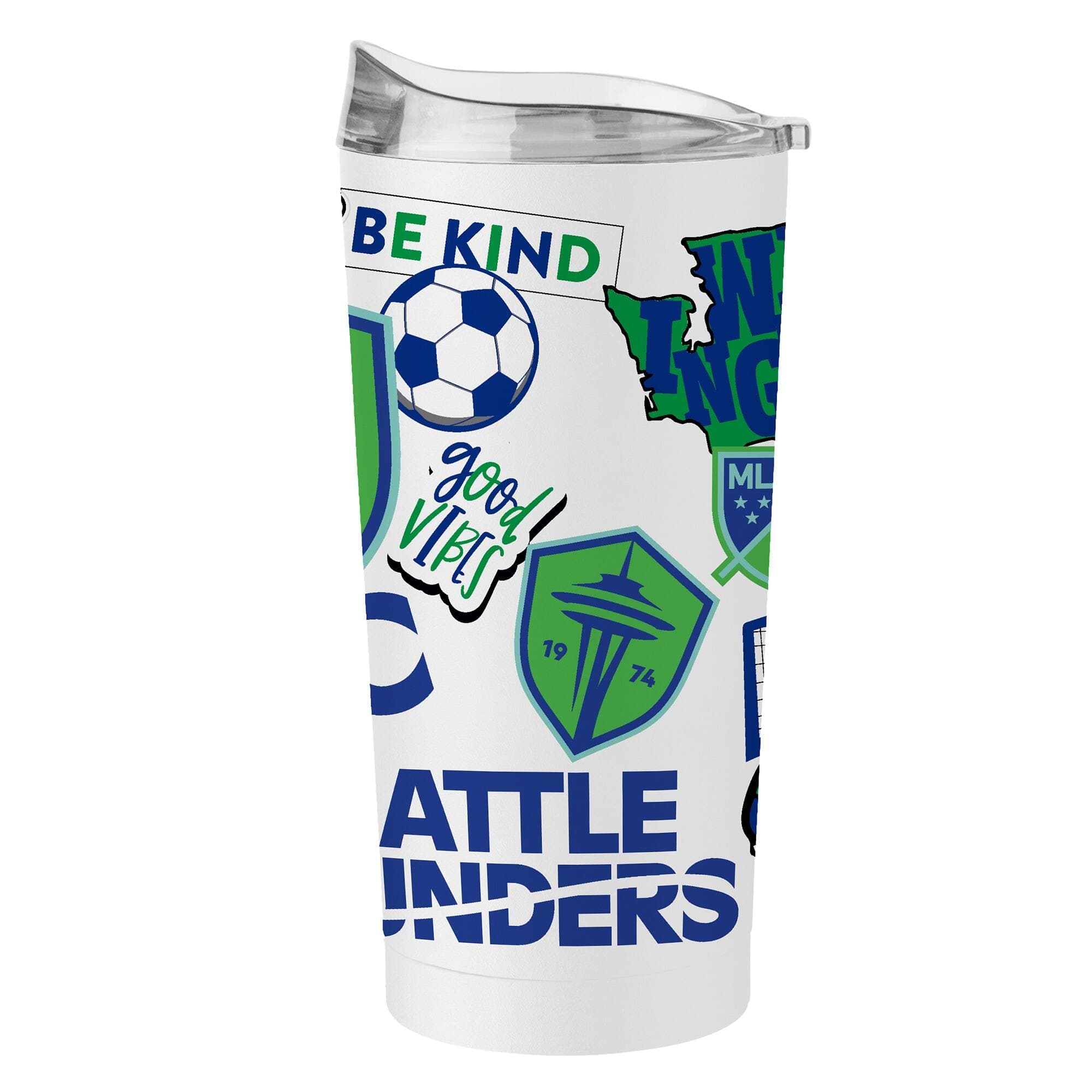 Logo Brands - Seattle Sounders FC 20oz. Powder Coat Tumbler - Blue