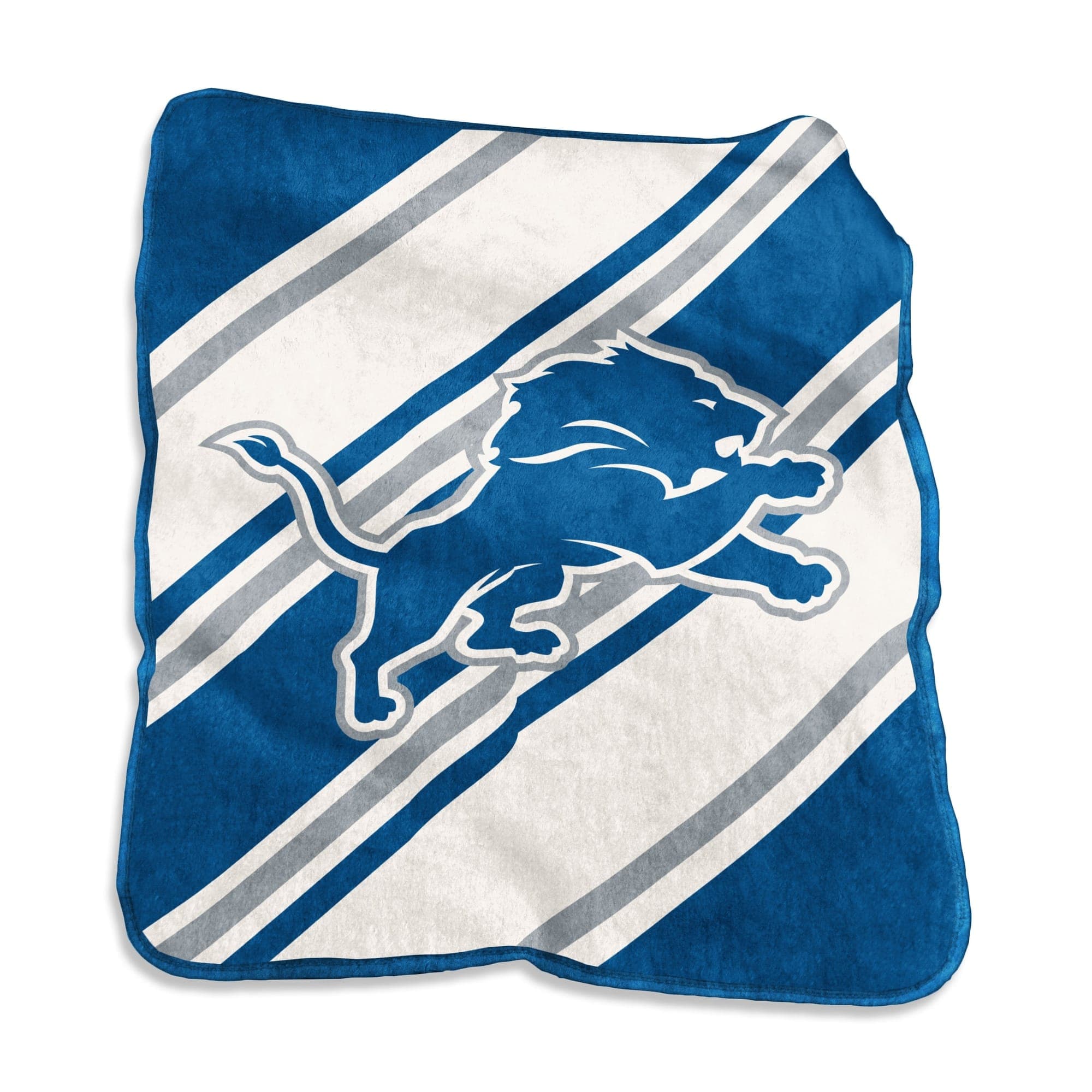 Logo Brands - Detroit Lions 50" x 60" Raschel Stripe Throw Blanket - Multicolor