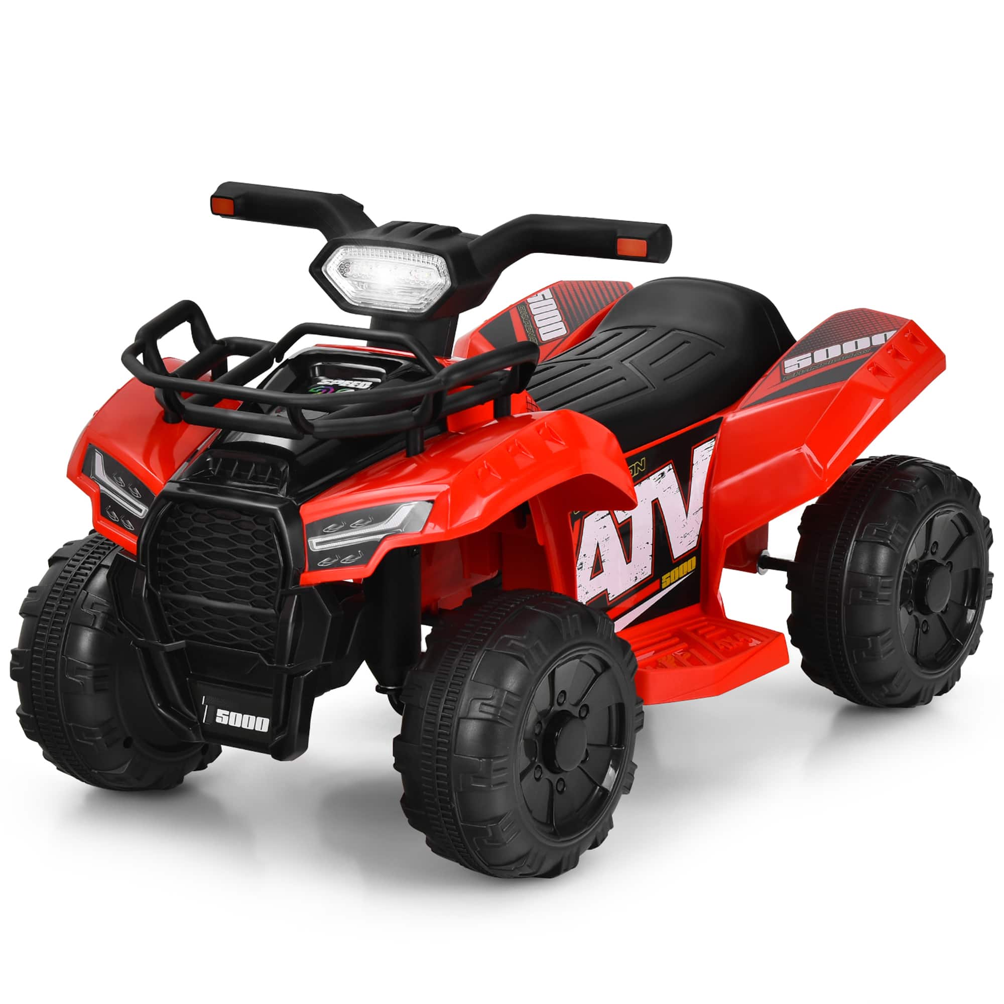 Gymax - 6V 4 Wheels ATV Quad Ride On Car Kids Ride-On Toy w/ Music Horn LED Light - Red